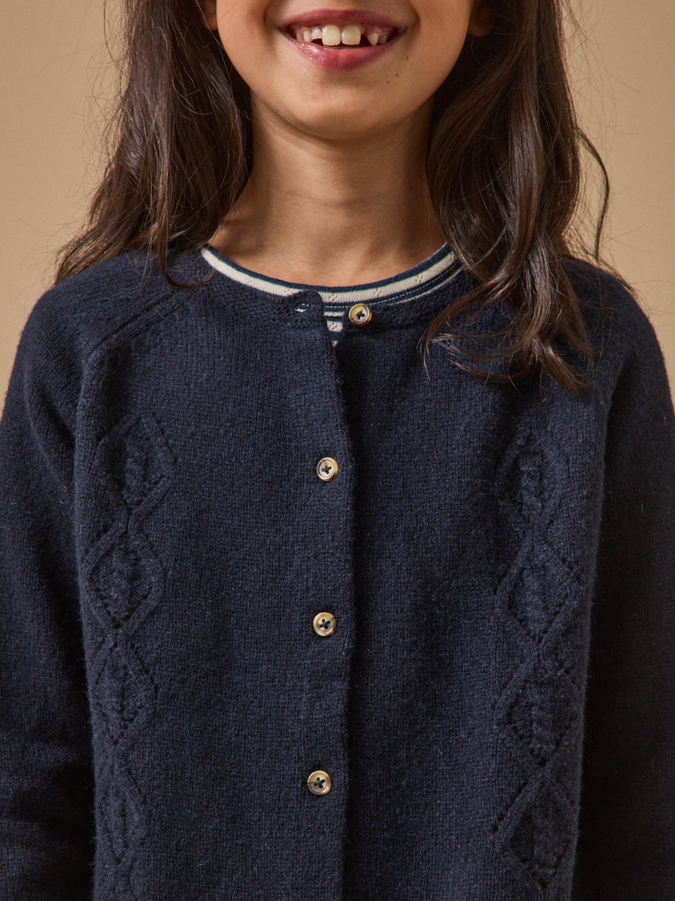Mädchen-Cardigan aus Merino-Wolle