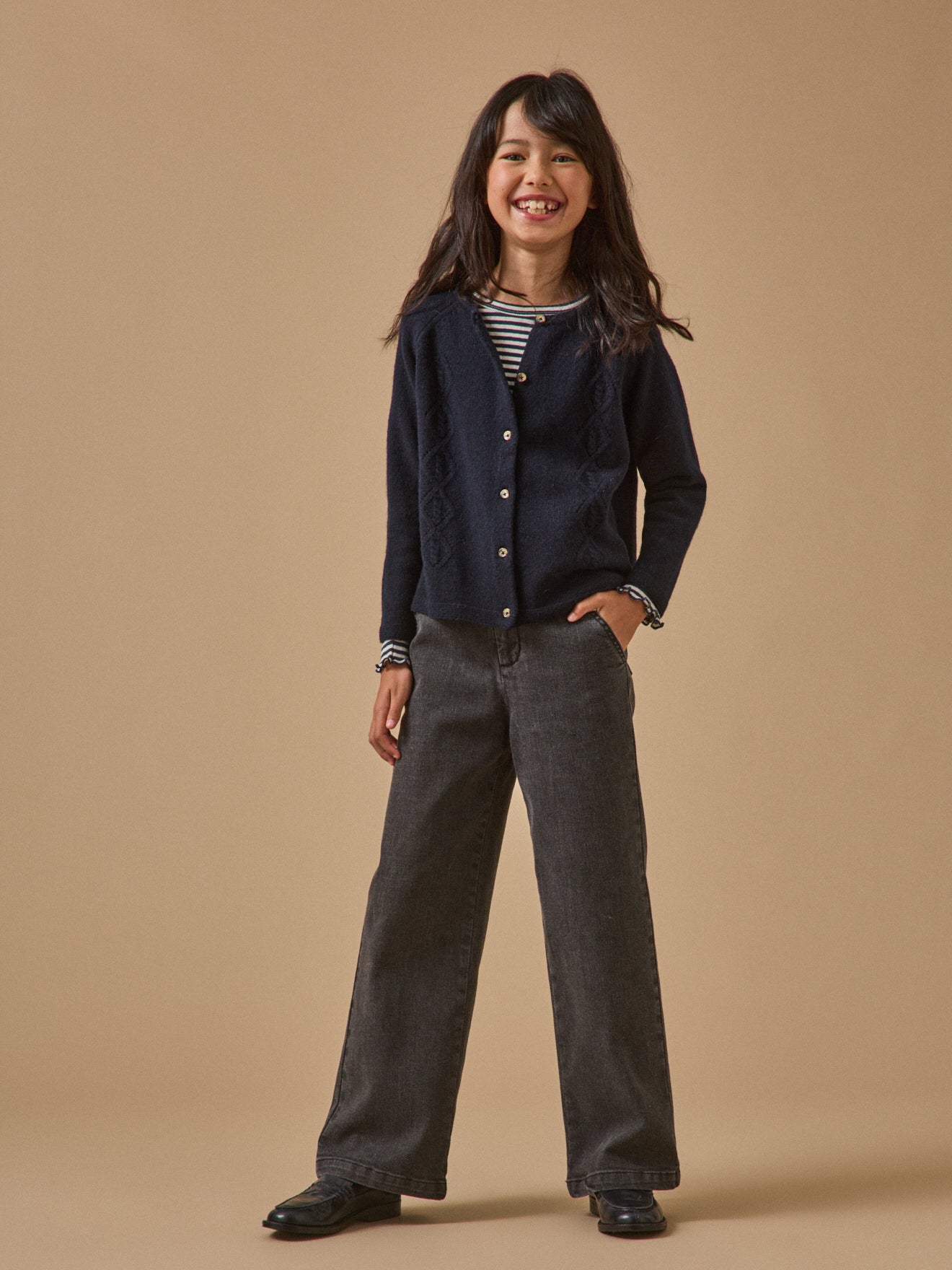 Mädchen-Cardigan aus Merino-Wolle