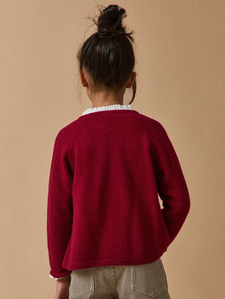 Cardigan Fille en laine mérinos