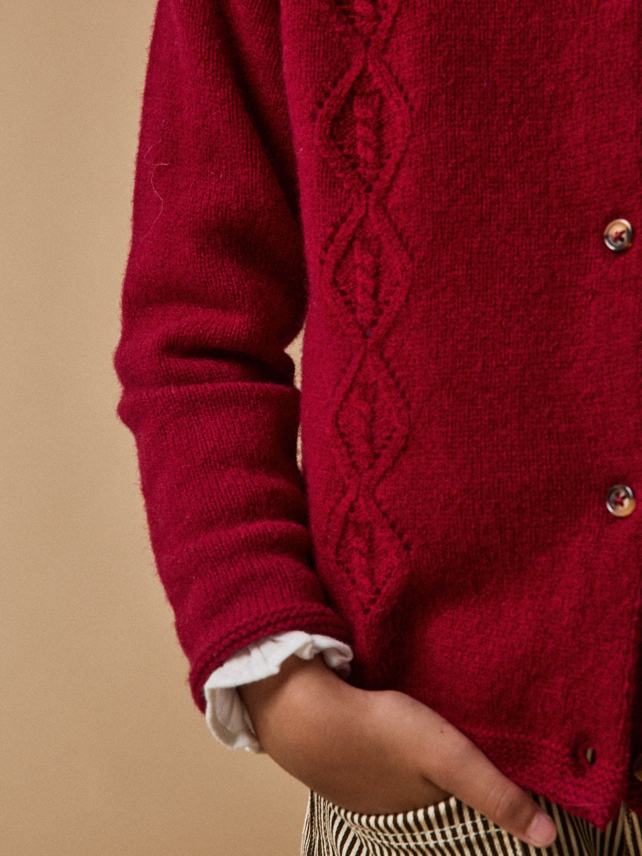 Mädchen-Cardigan aus Merino-Wolle