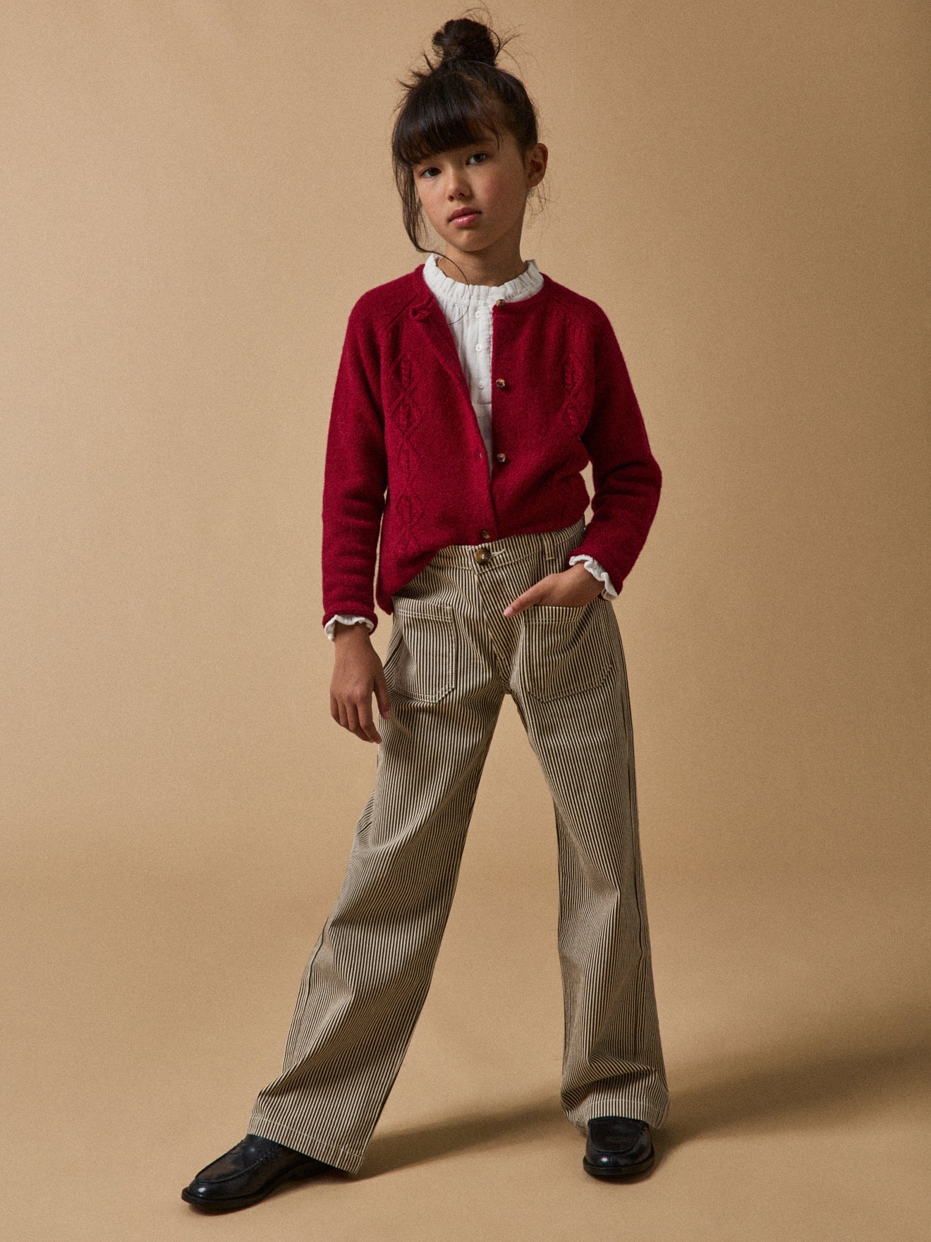 Mädchen-Cardigan aus Merino-Wolle