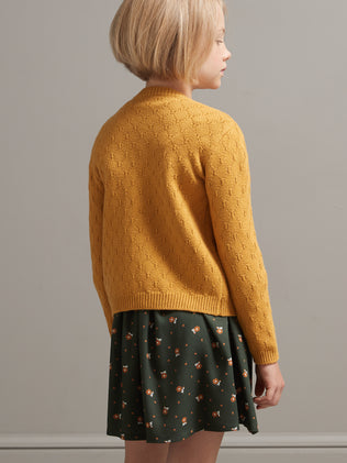 Cardigan losanges Fille en laine