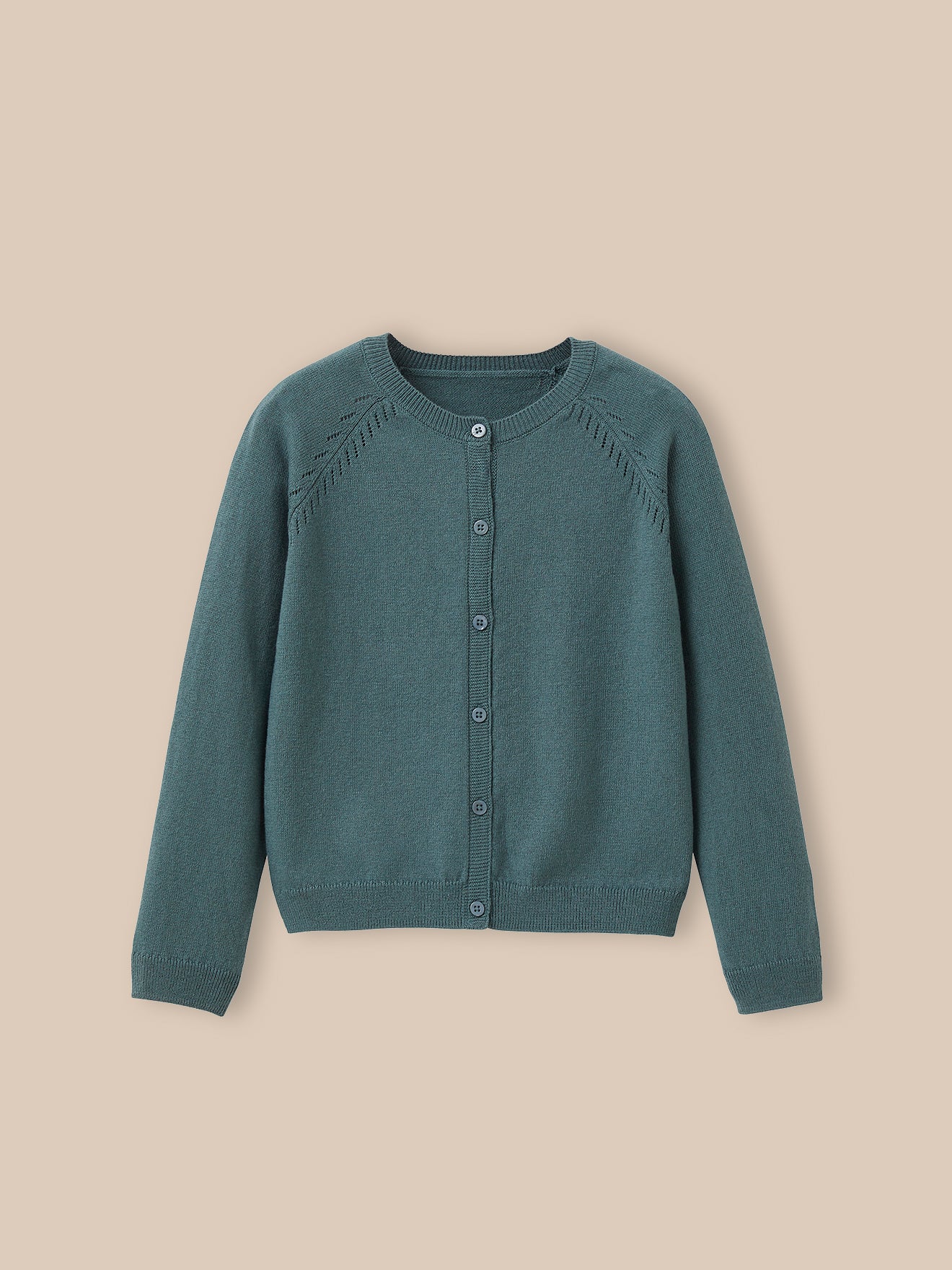 Mädchen-Cardigan aus Baumwolle und Wolle