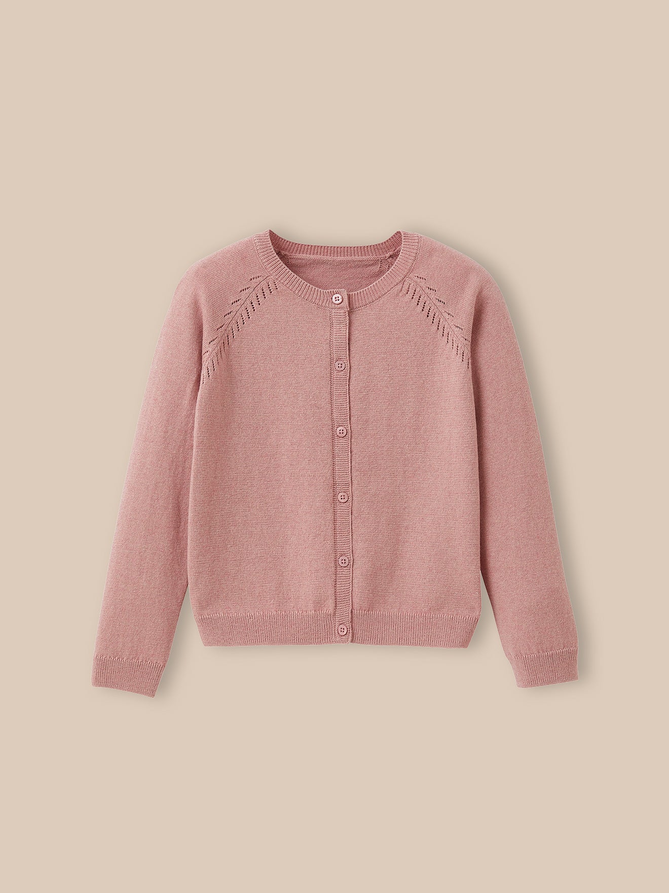 Mädchen-Cardigan aus Baumwolle und Wolle