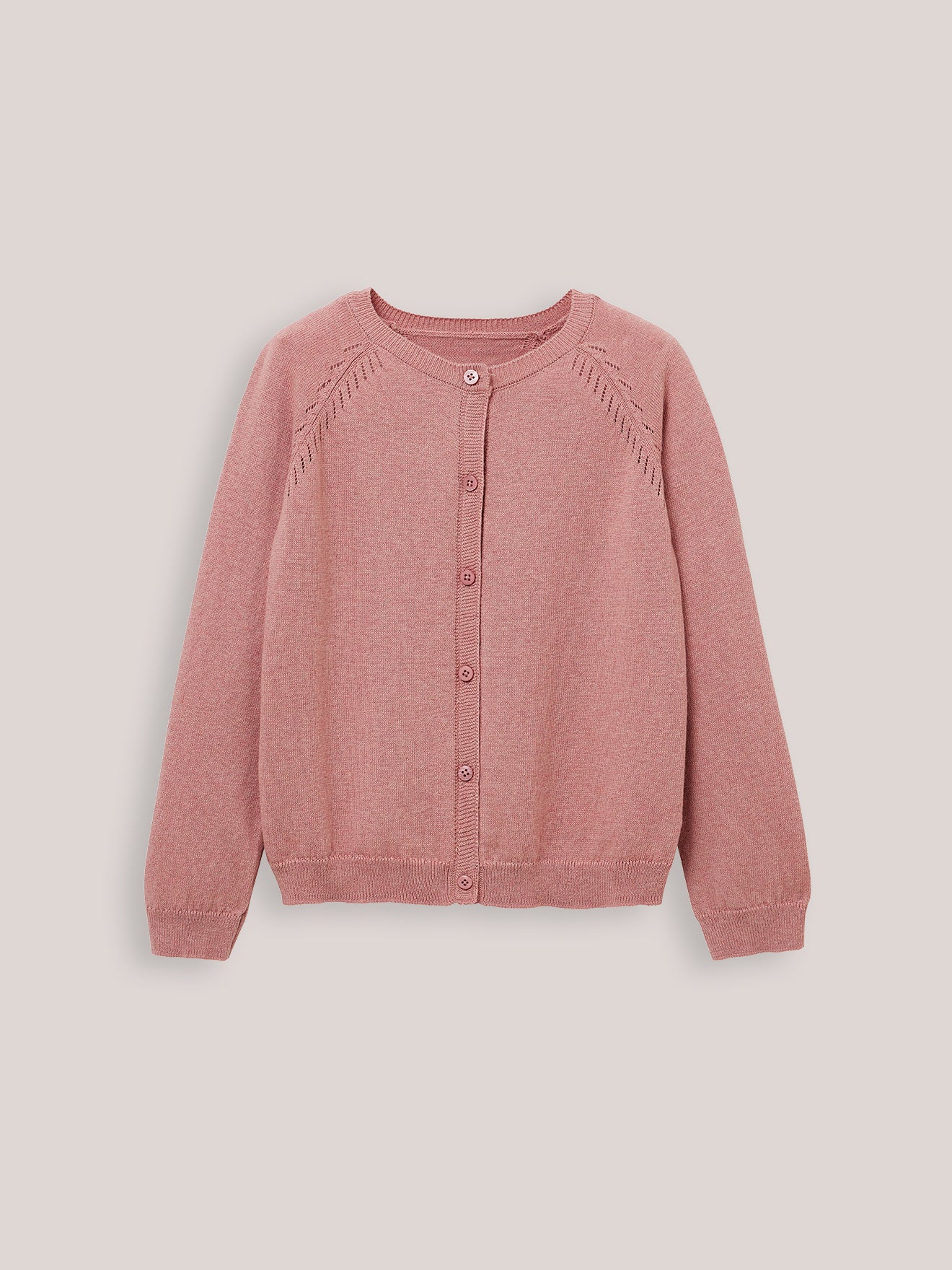 Mädchen-Cardigan aus Baumwolle und Wolle