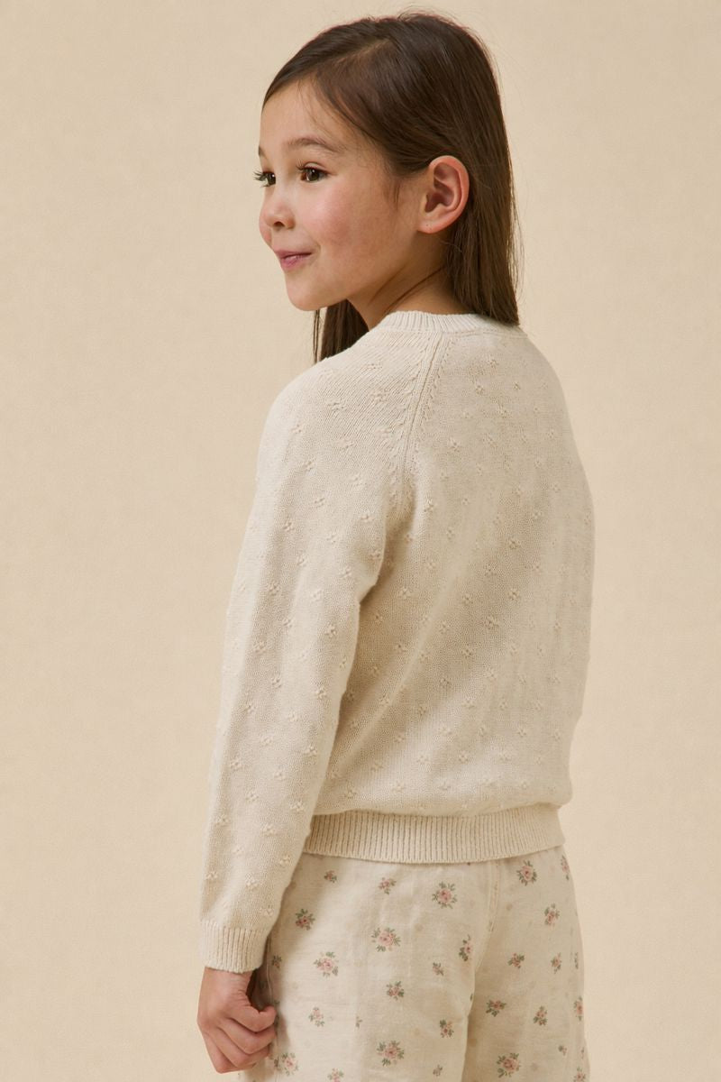 Mädchen-Cardigan mit Musterstrick