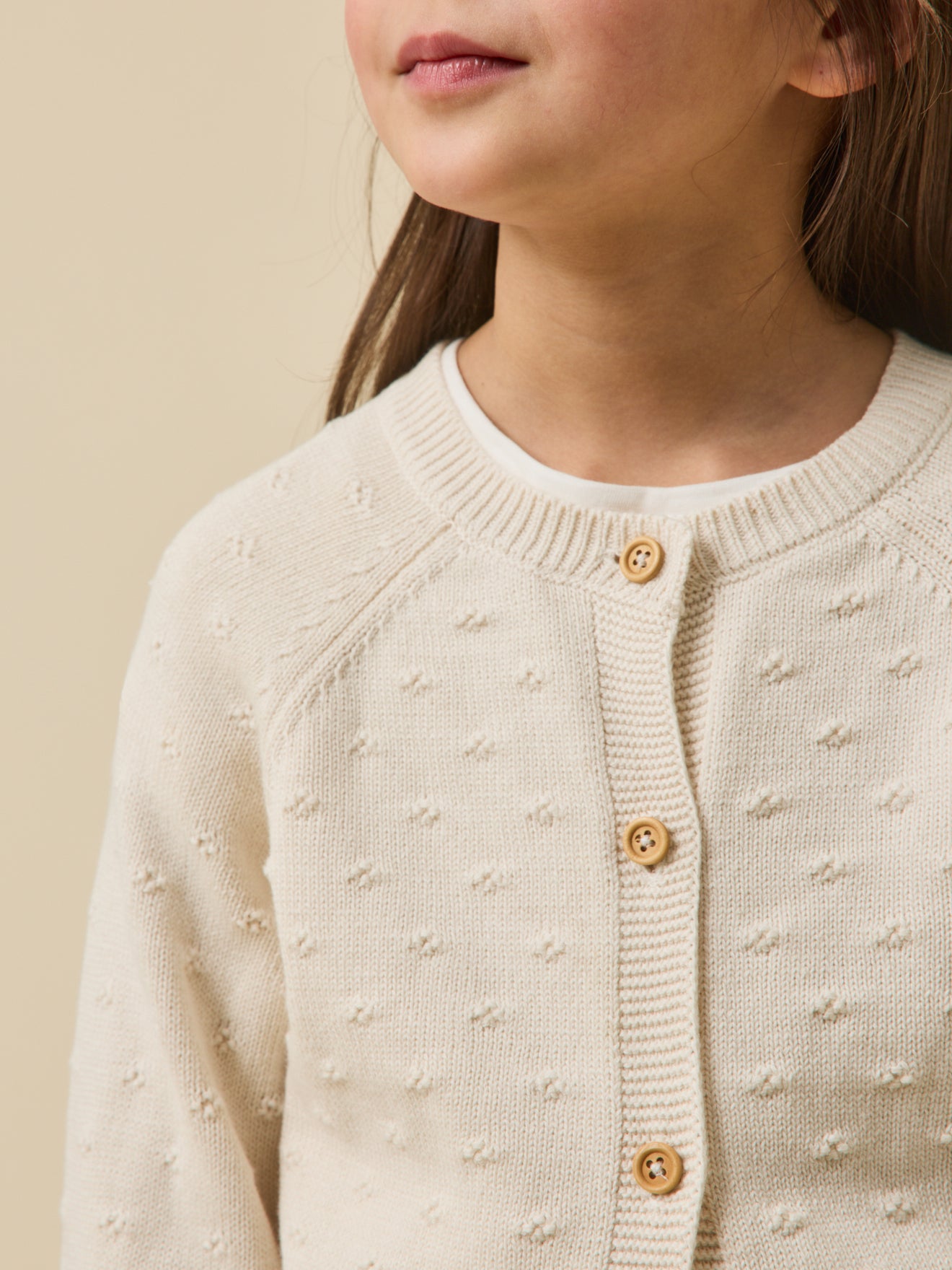 Mädchen-Cardigan mit Musterstrick