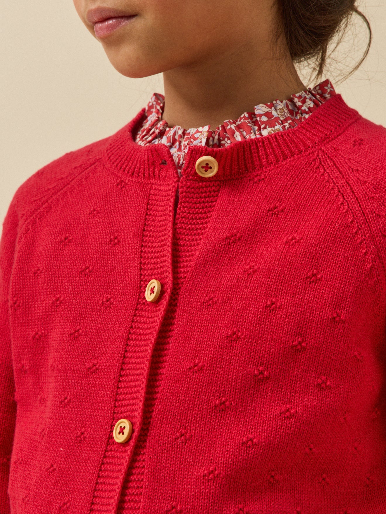 Cardigan Fille point fantaisie