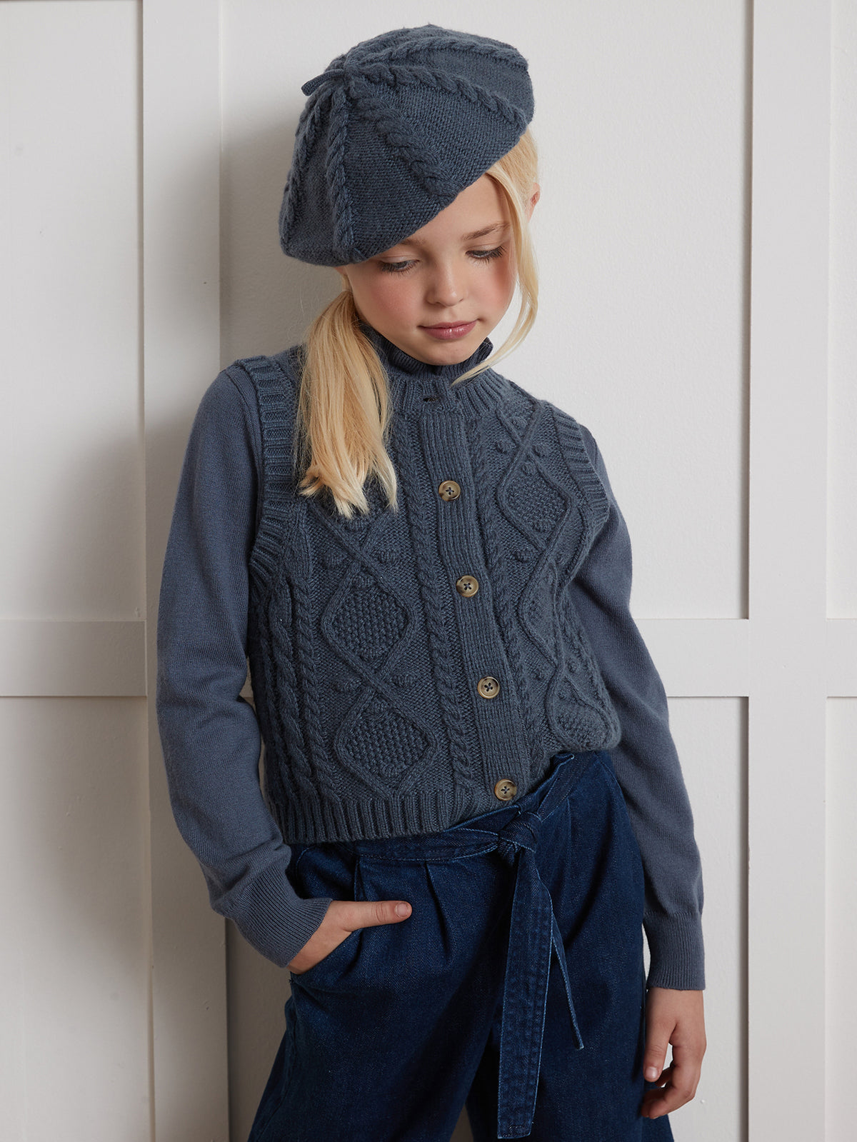 Cardigan sans manches Fille - Laine RWS*