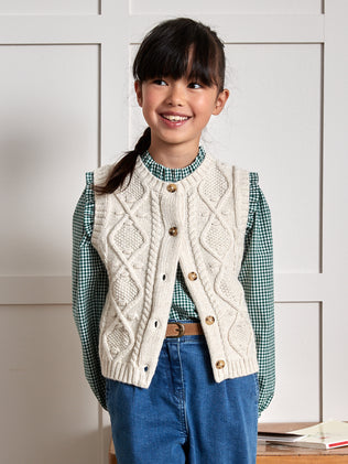 Cardigan sans manches Fille - Laine RWS*