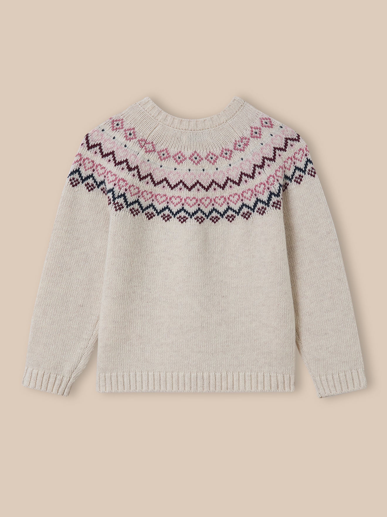 Mädchen-Cardigan mit Jacquard-Muster