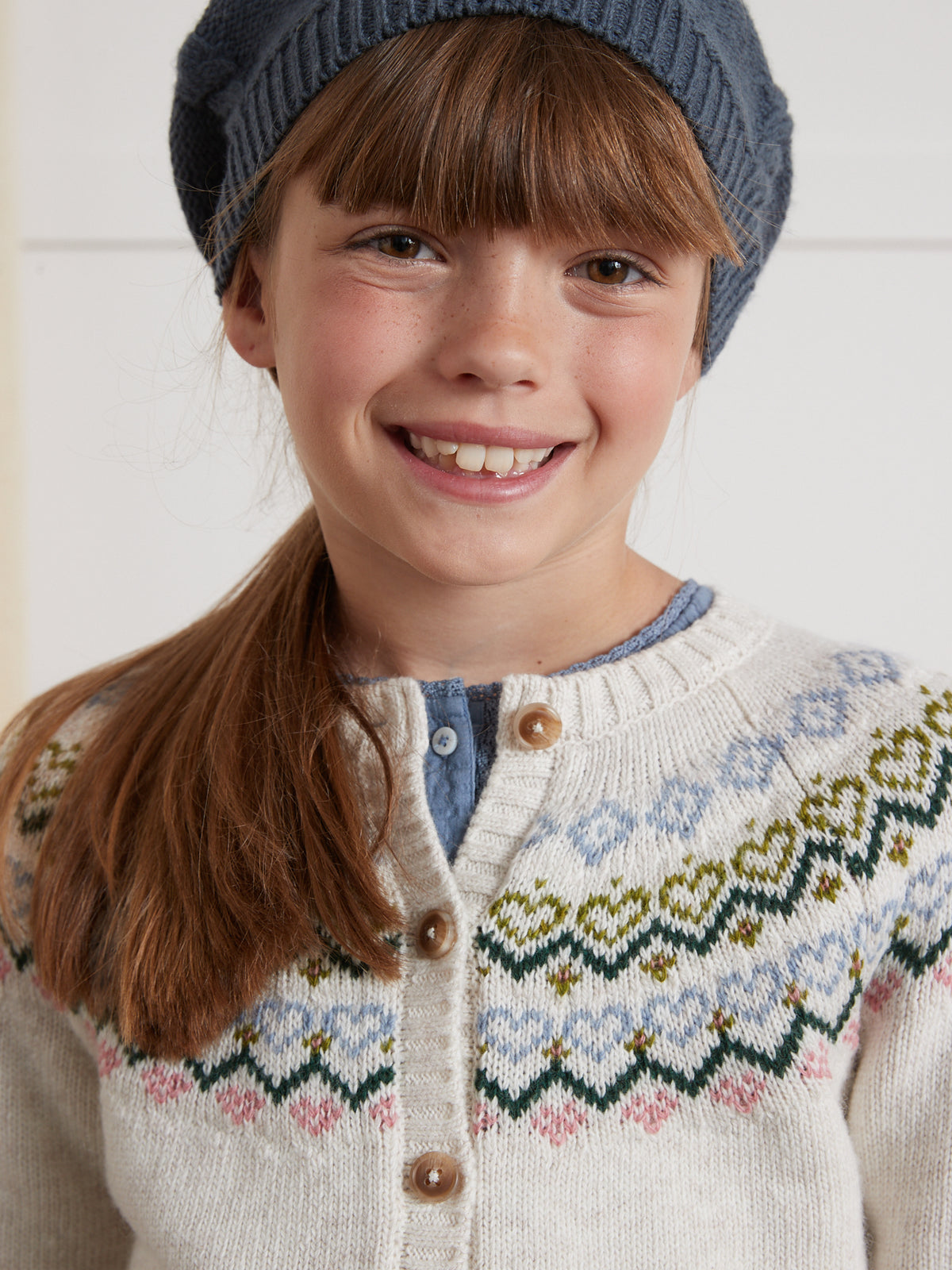 Cardigan jacquard Fille