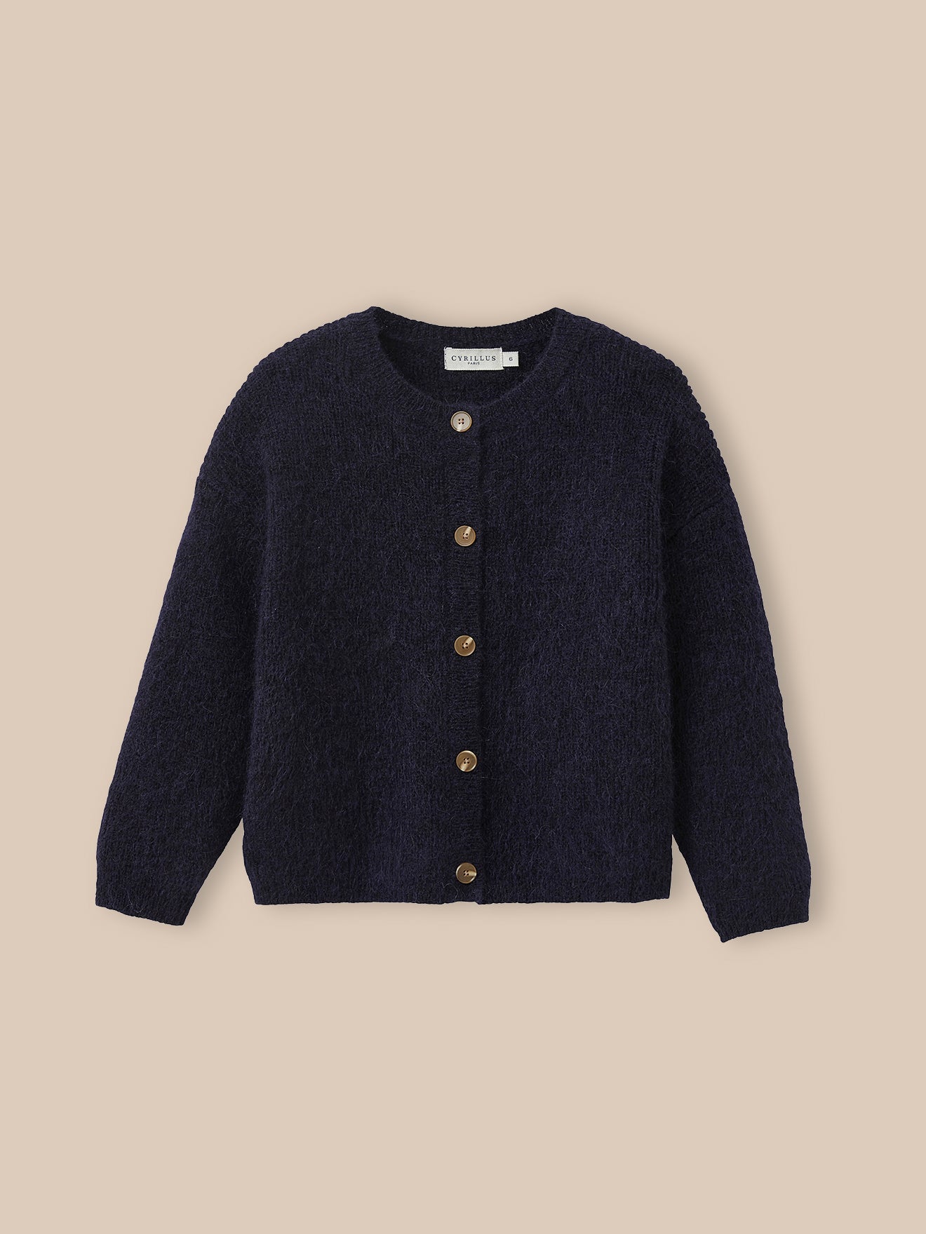 Mädchen-Cardigan mit Wolle und Mohair