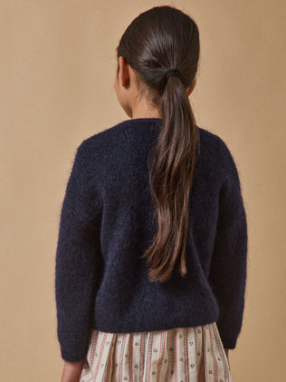 Cardigan Fille avec laine et mohair