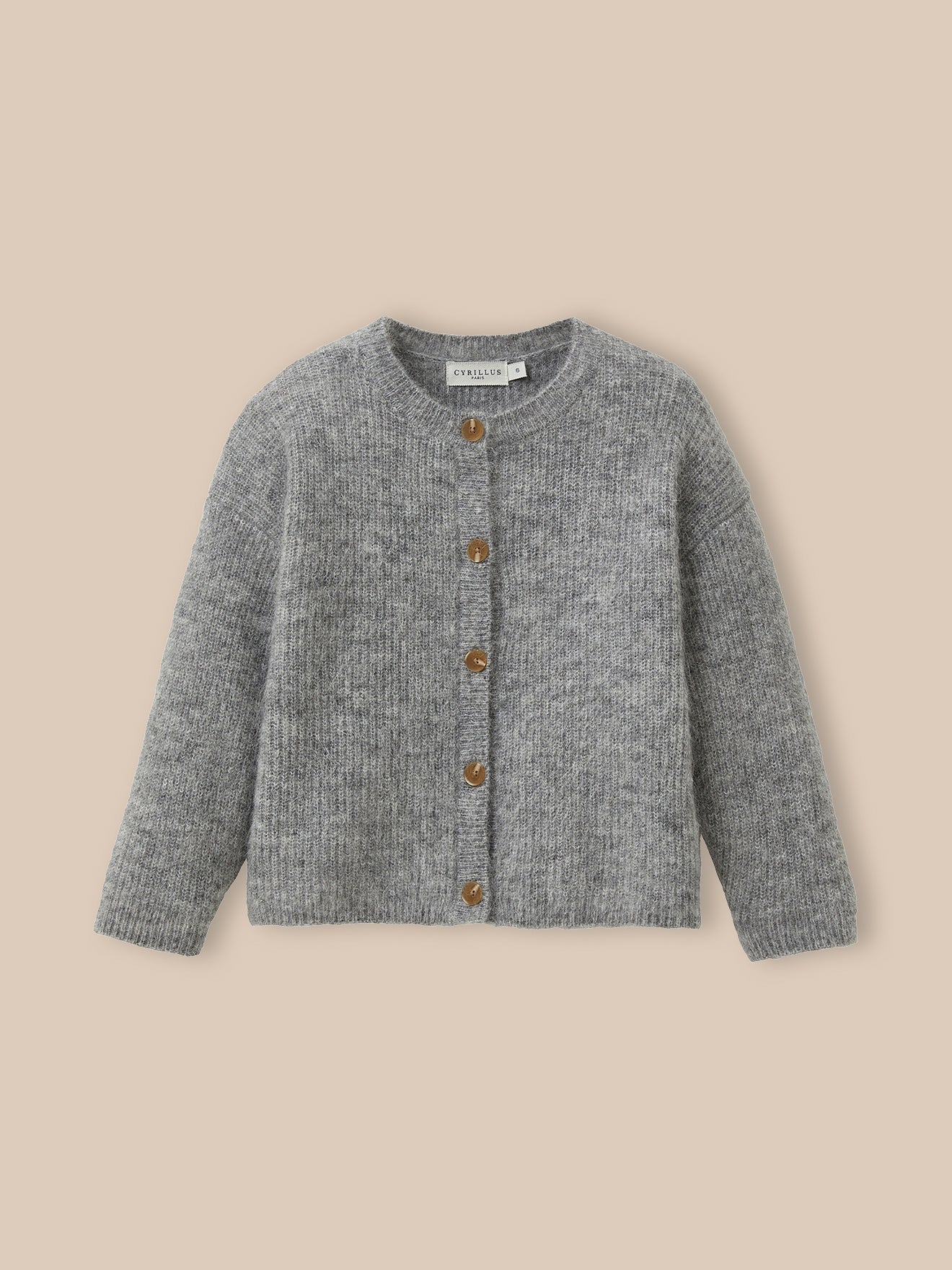 Mädchen-Cardigan mit Wolle und Mohair