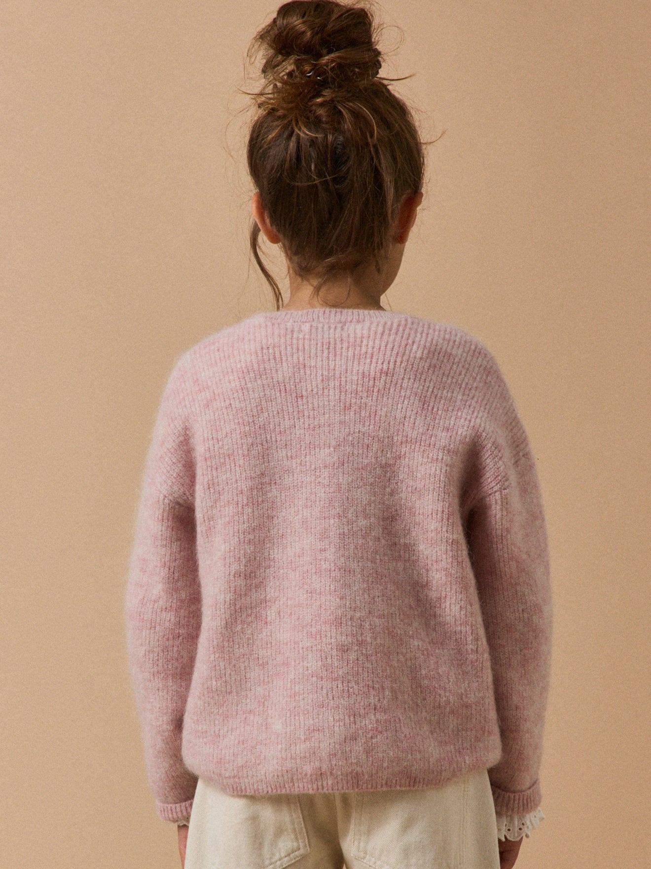 Mädchen-Cardigan mit Wolle und Mohair