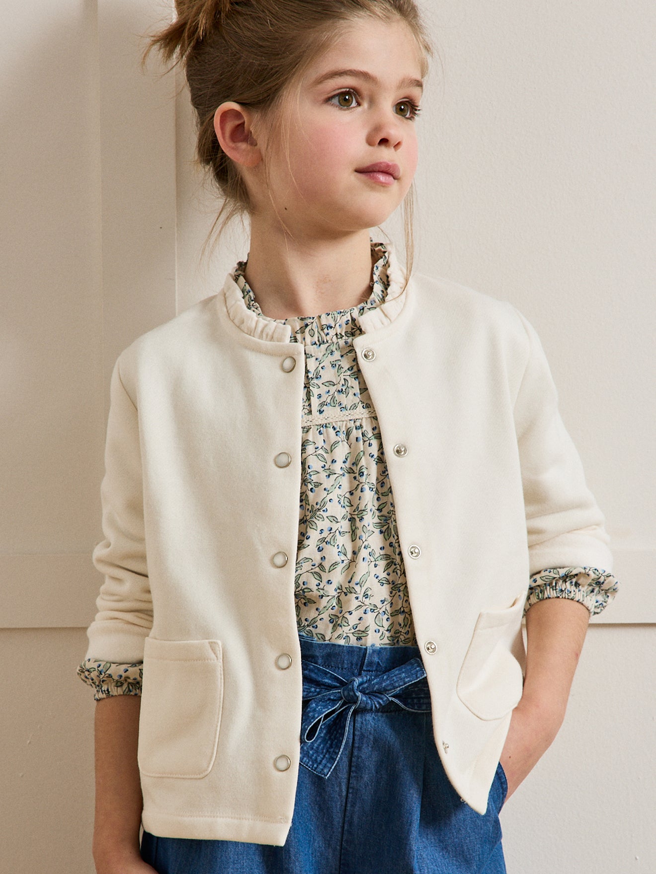 Gilet Fille en molleton - Coton biologique