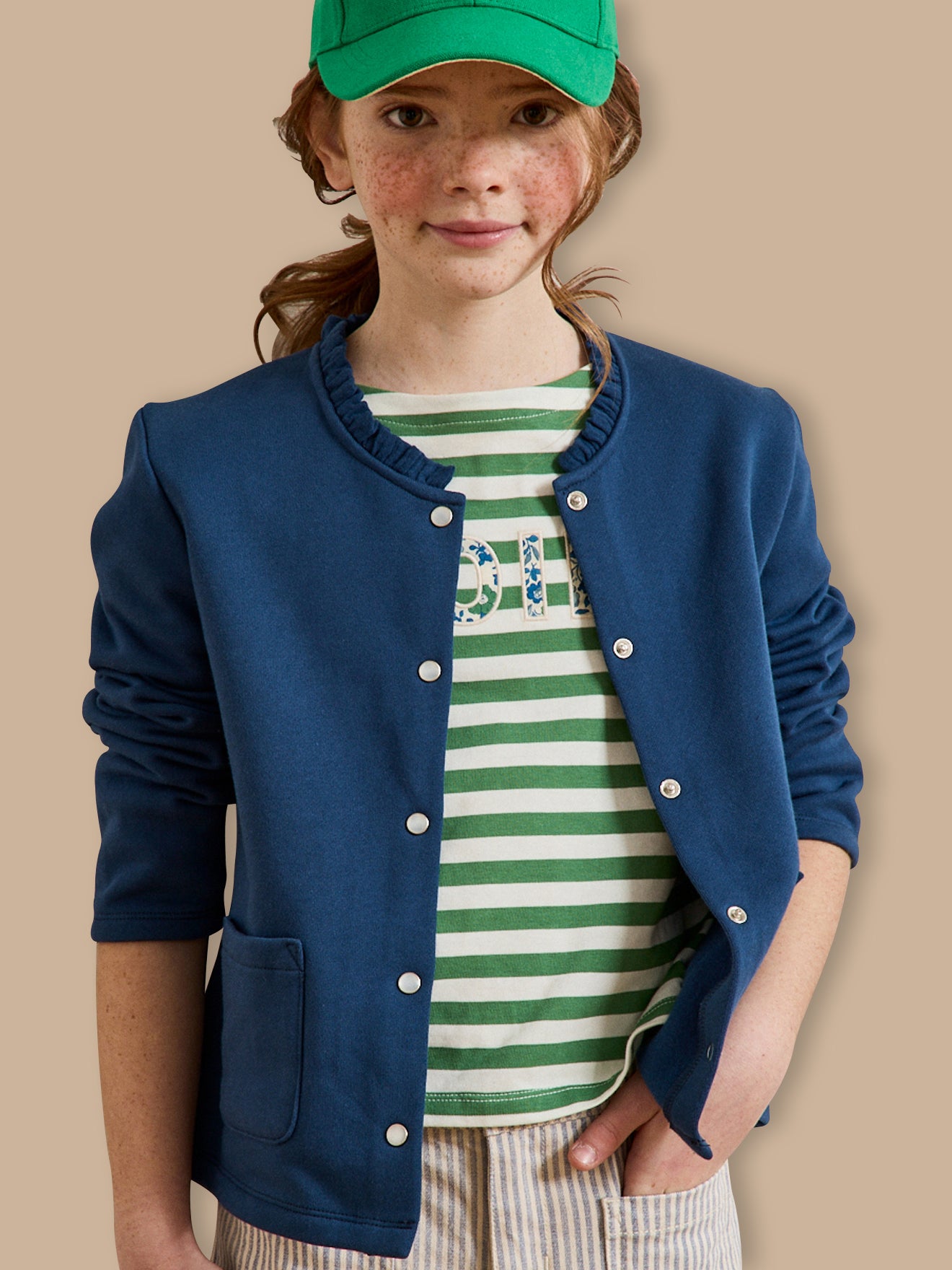 Mädchen-Cardigan aus Molton – Bio-Baumwolle