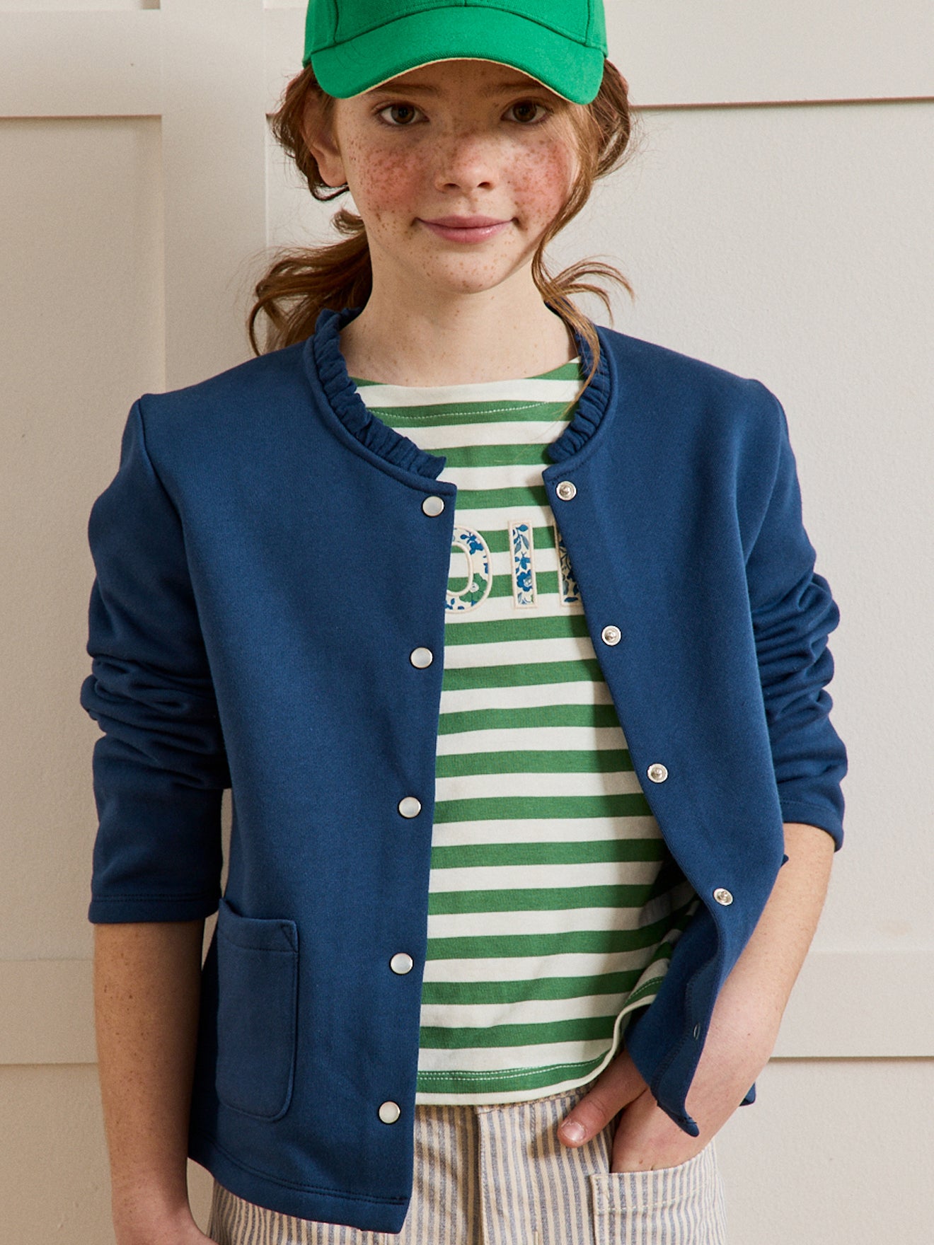 Mädchen-Cardigan aus Molton – Bio-Baumwolle