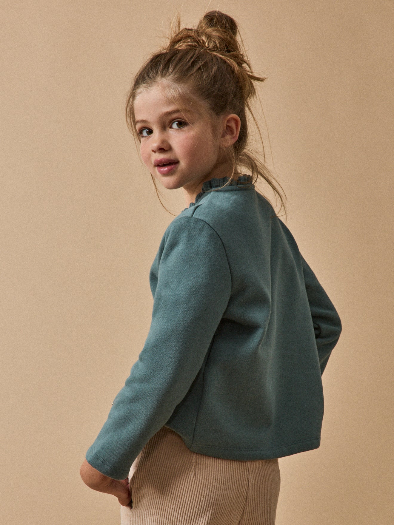 Mädchen-Cardigan aus Molton – Bio-Baumwolle