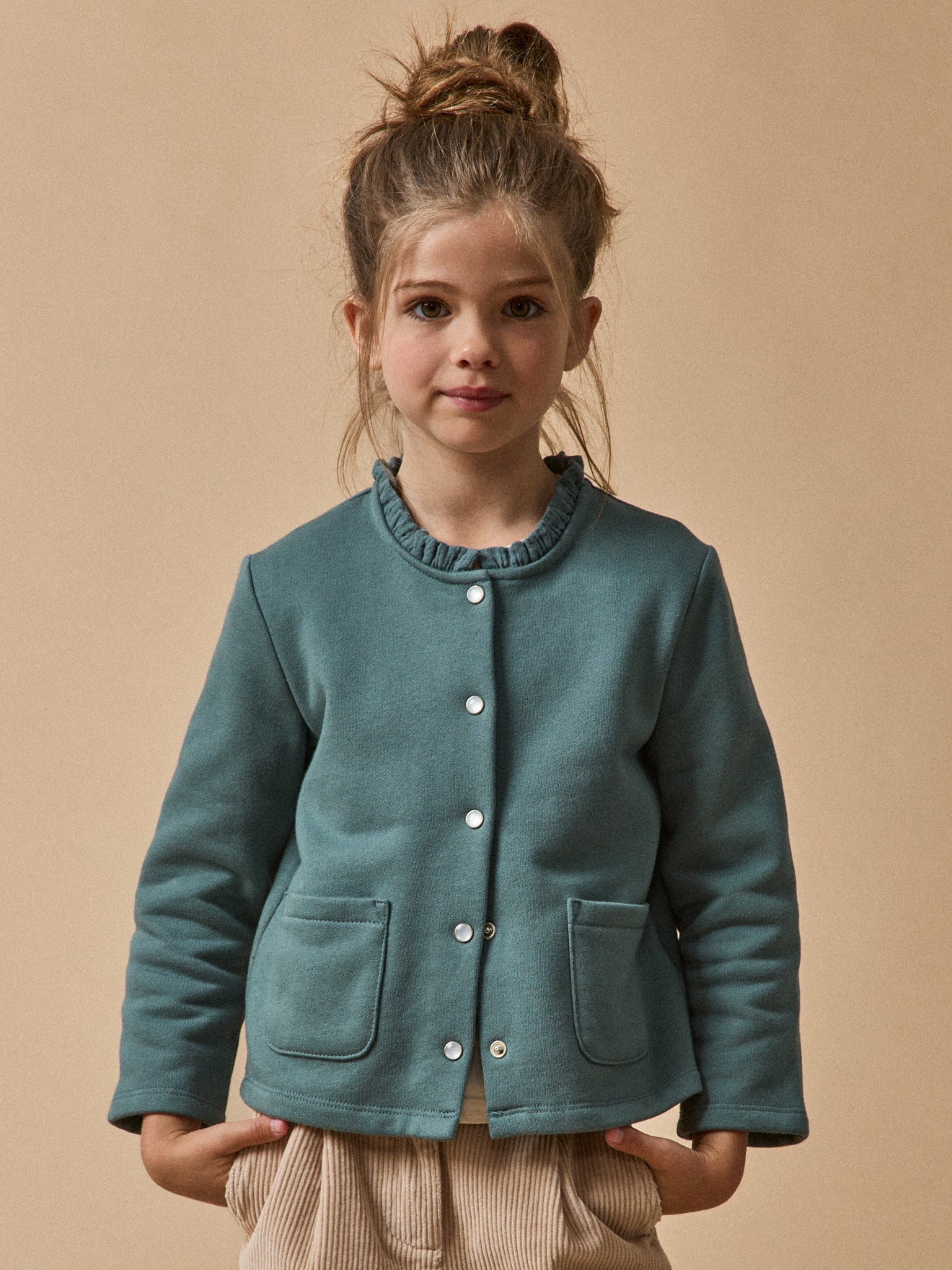 Mädchen-Cardigan aus Molton – Bio-Baumwolle