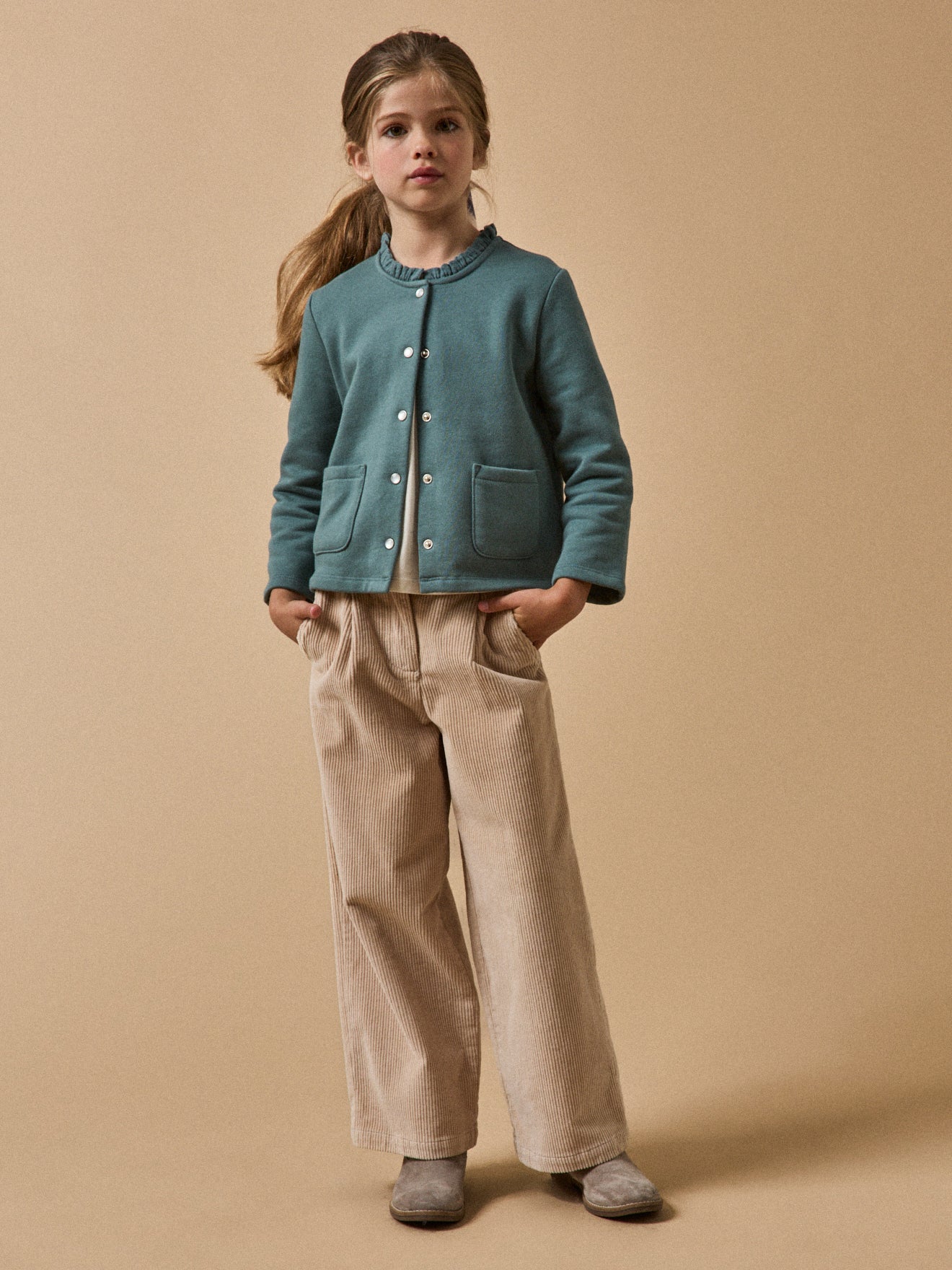 Mädchen-Cardigan aus Molton – Bio-Baumwolle