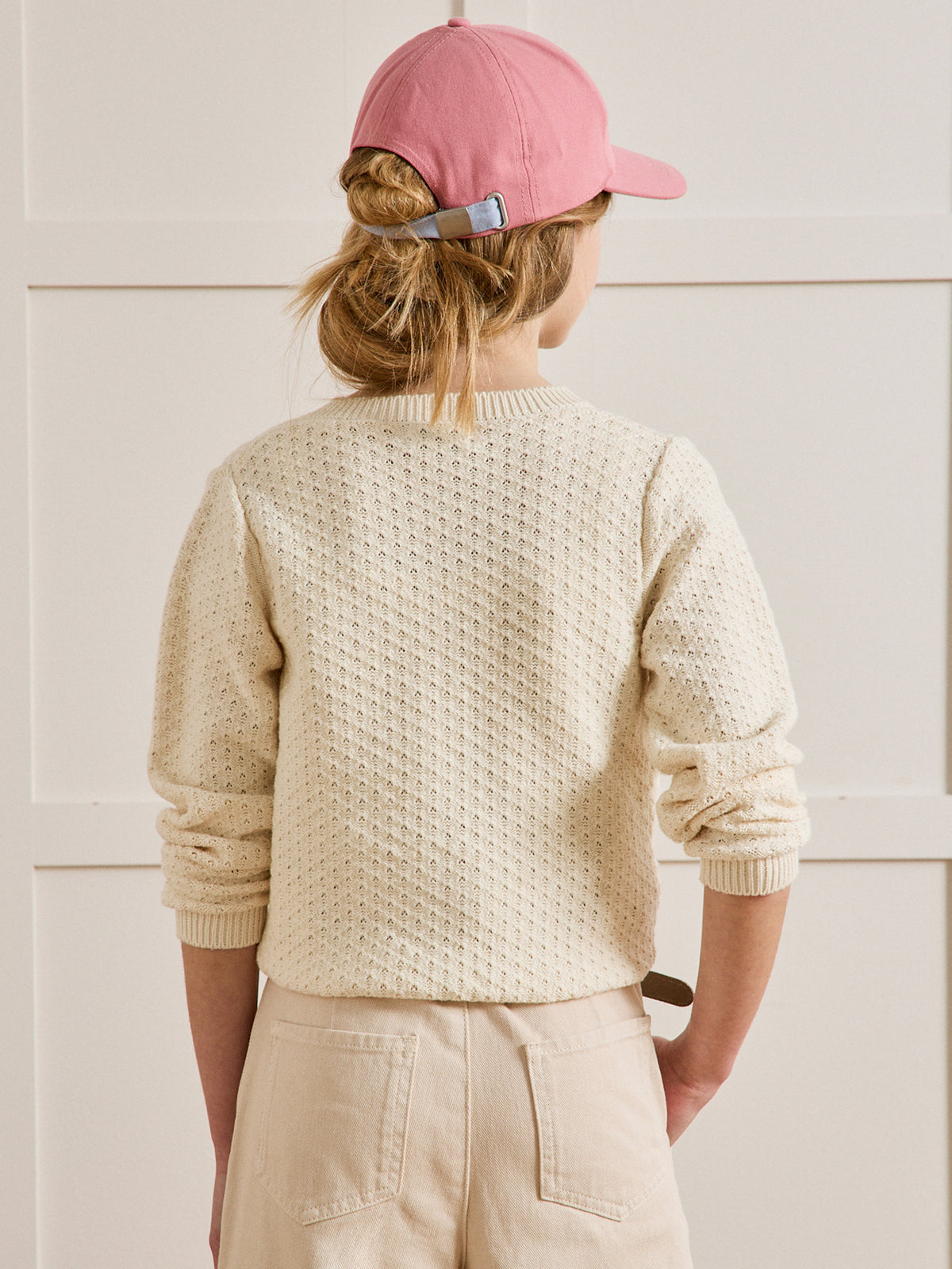 Cardigan Fille points fantaisie