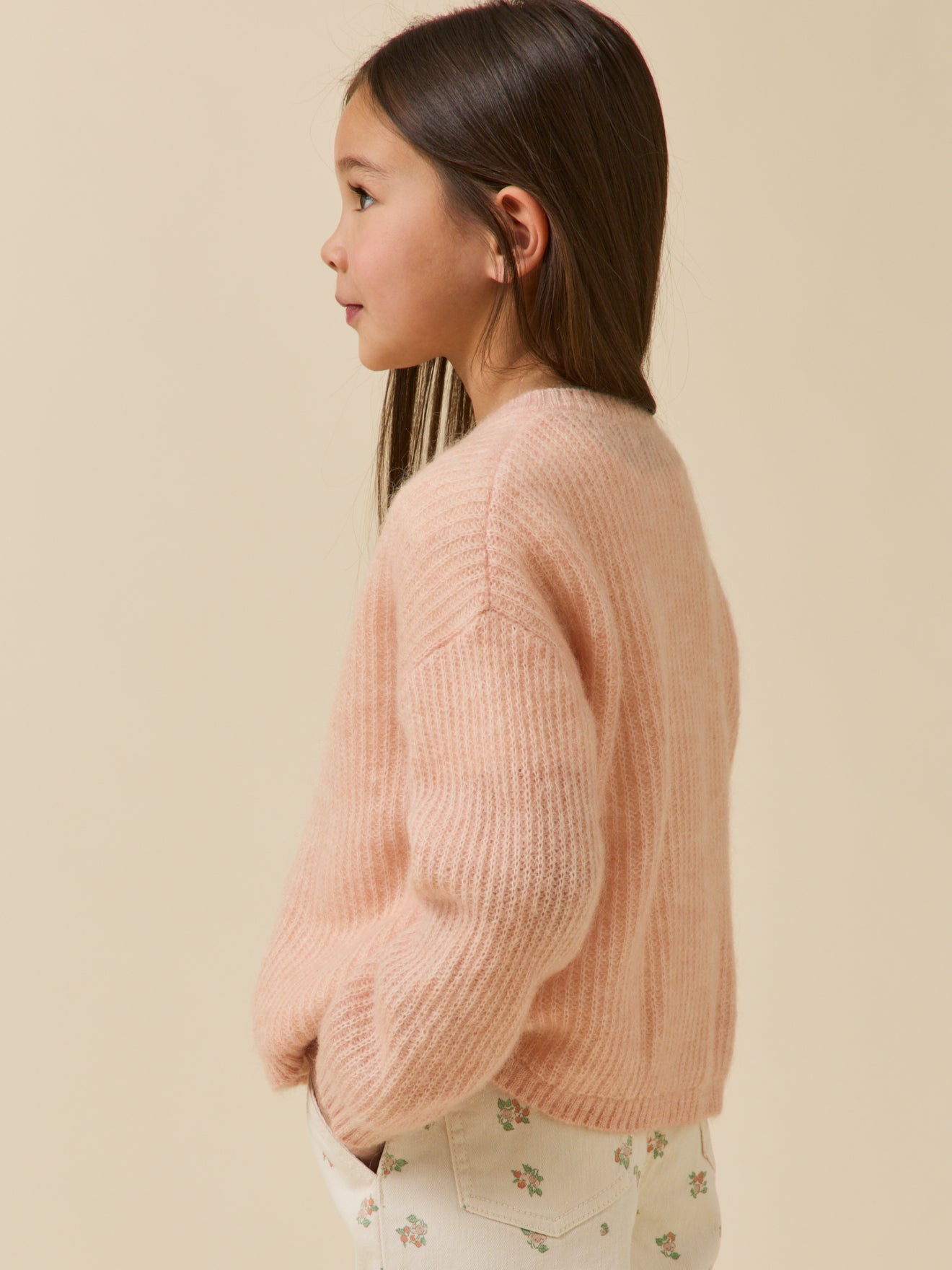 Cardigan Fille avec laine et mohair
