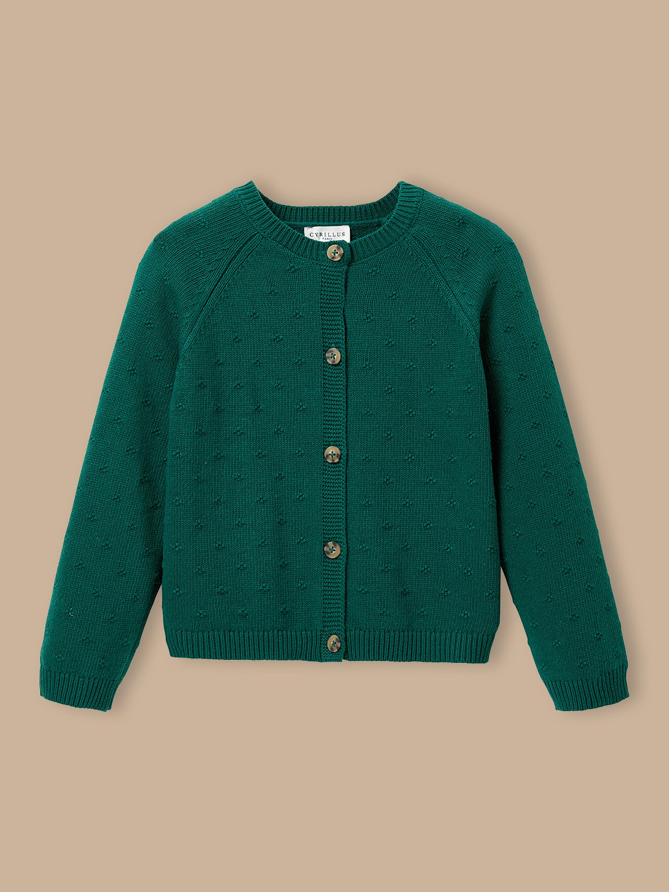 Mädchen-Cardigan mit Lochmuster
