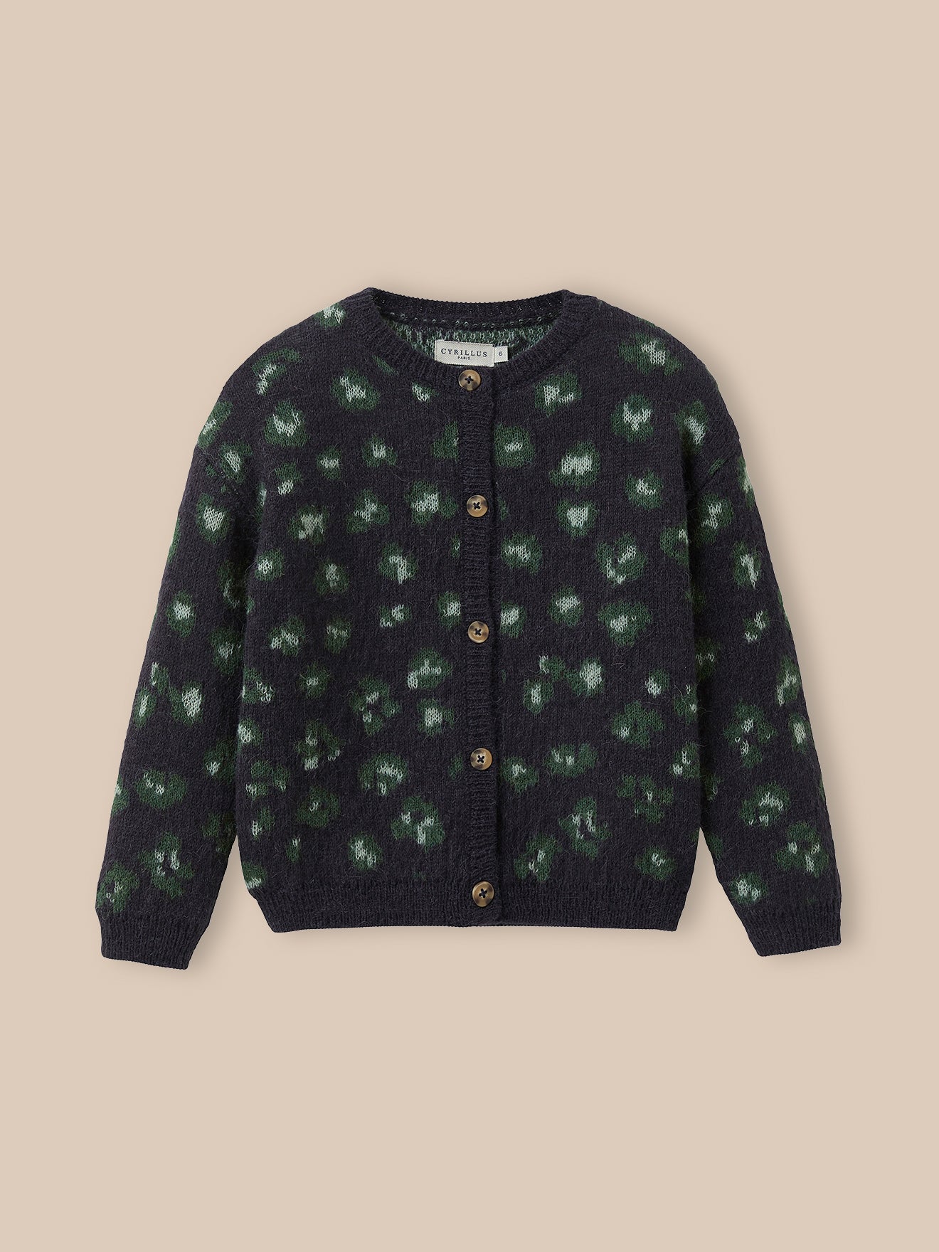 Mädchen-Cardigan, Leopardenmuster