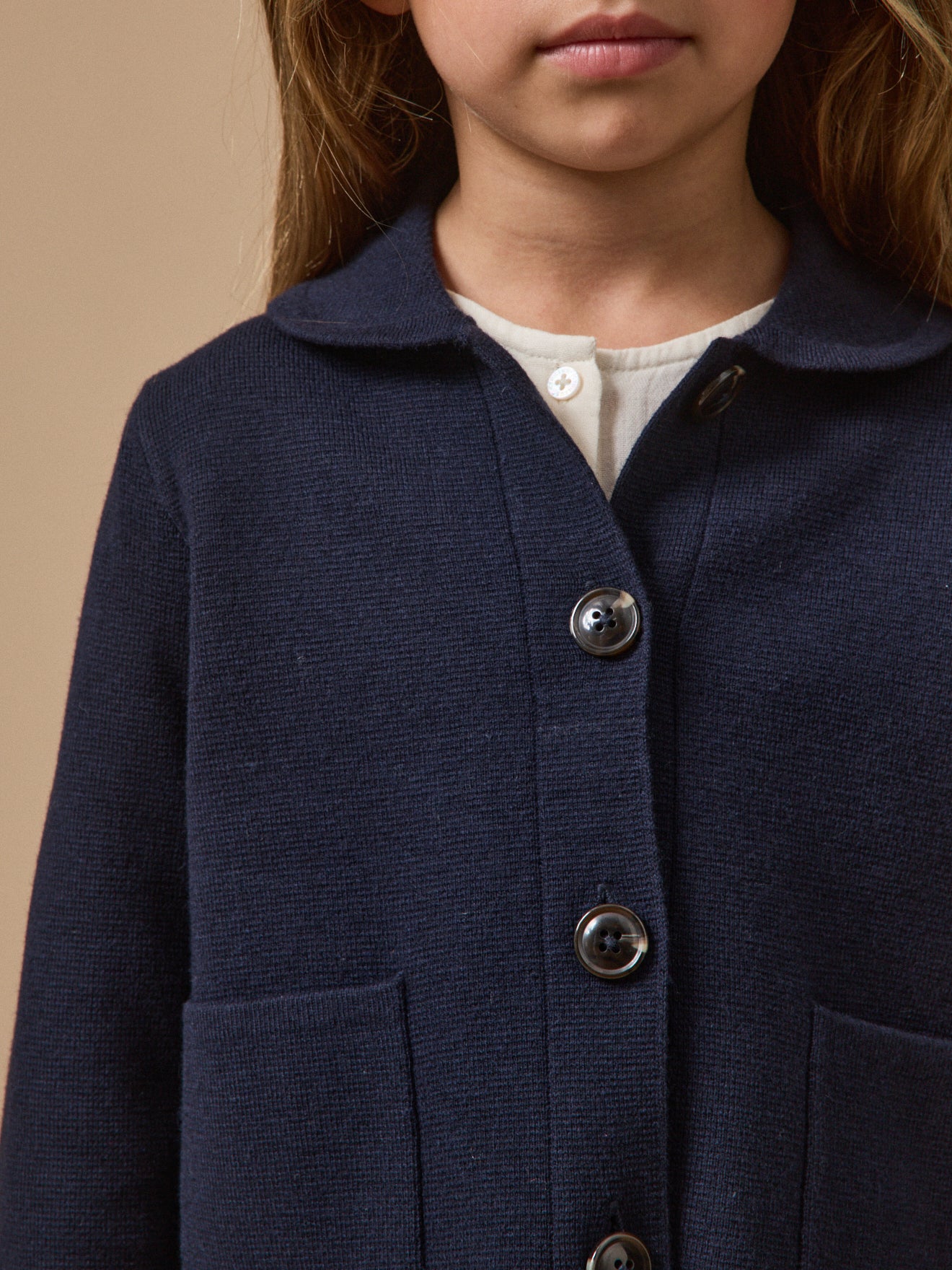 Mädchen-Cardigan aus Milano-Strick – Kollektion « Junior »
