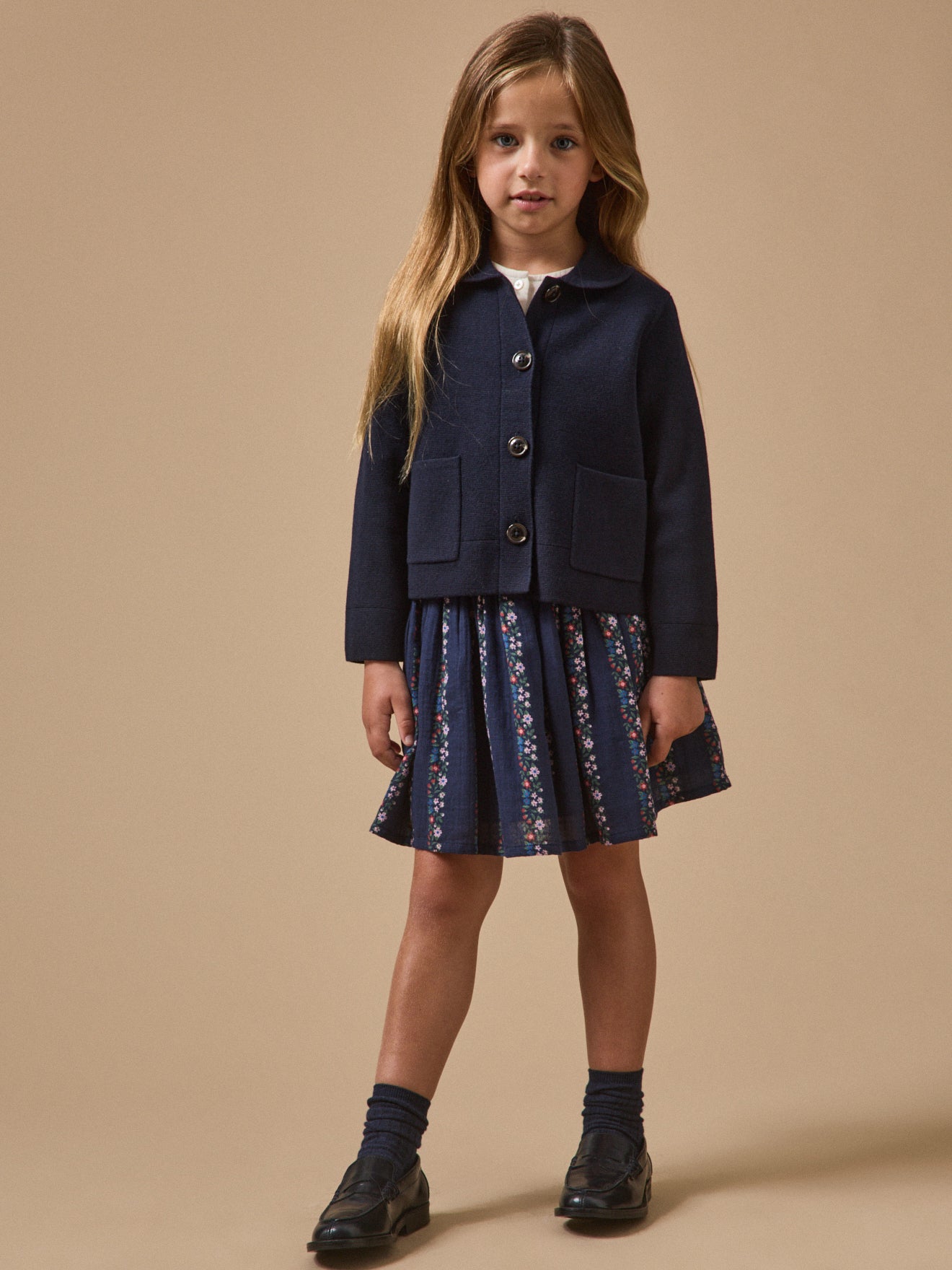 Mädchen-Cardigan aus Milano-Strick – Kollektion « Junior »