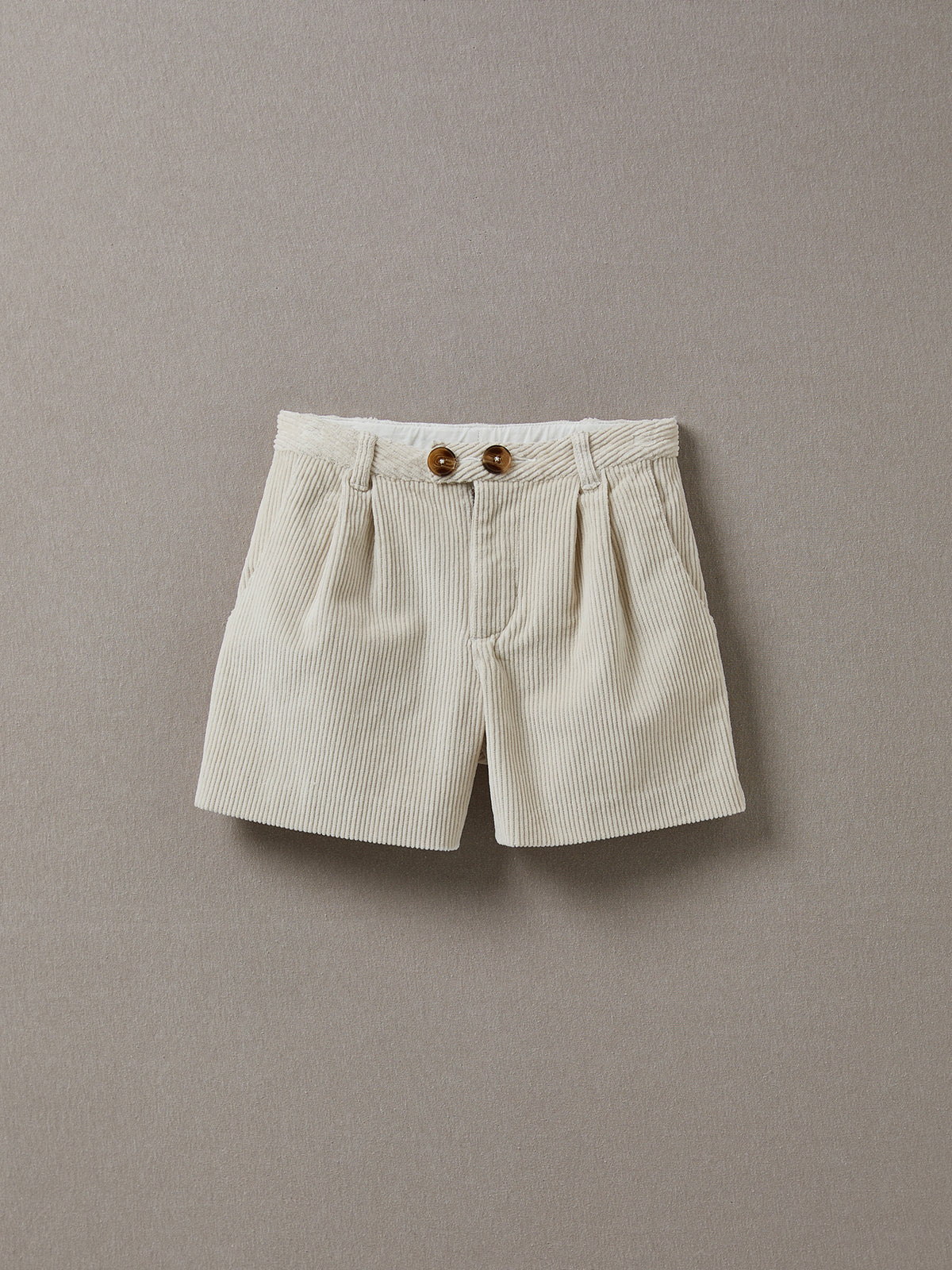 Mädchen-Shorts aus Velours mit hohem Bund