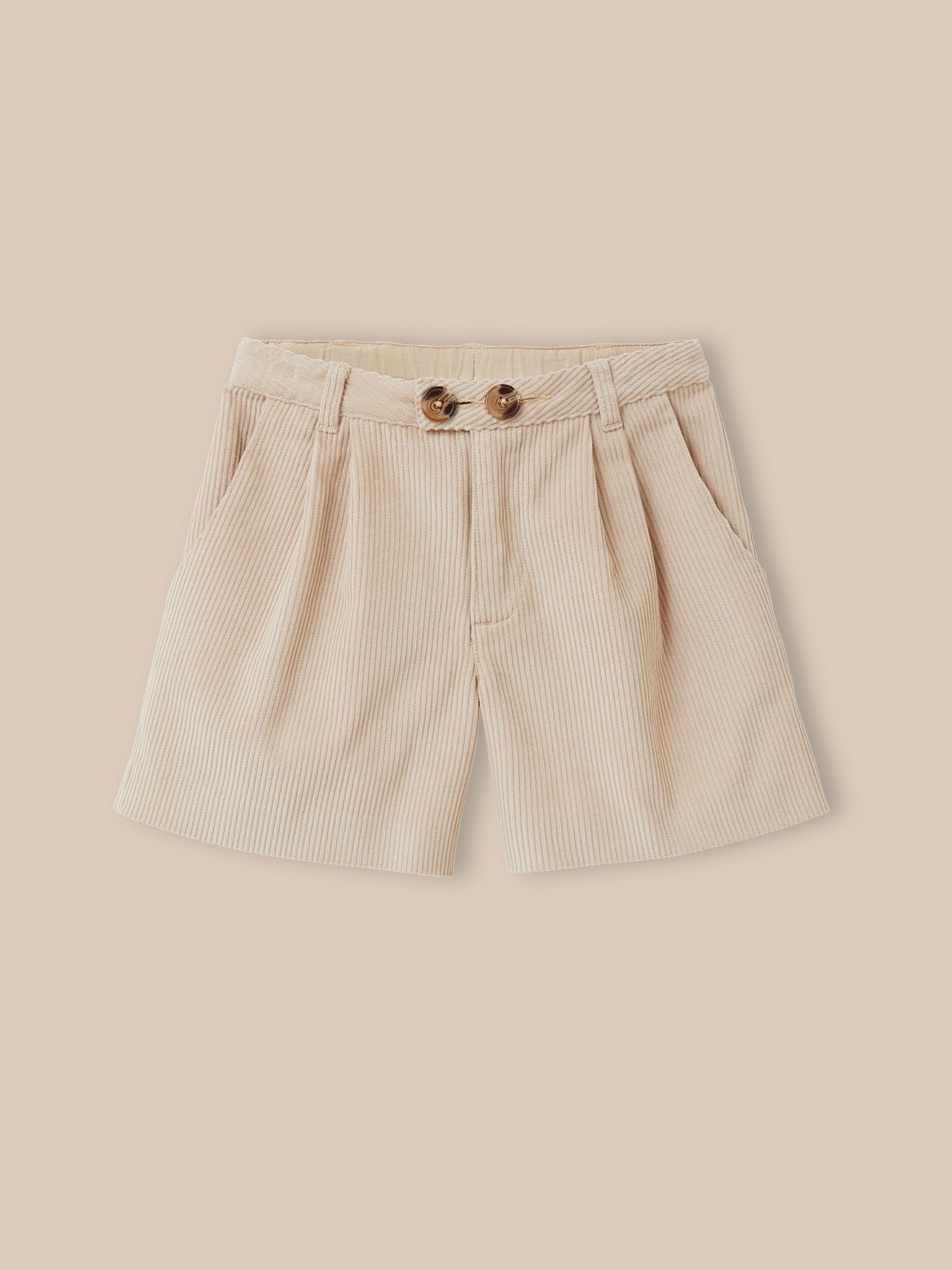 Mädchen-Shorts aus Velours mit hohem Bund