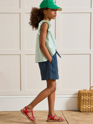 Mädchen-Shorts aus Bio-Baumwollgaze