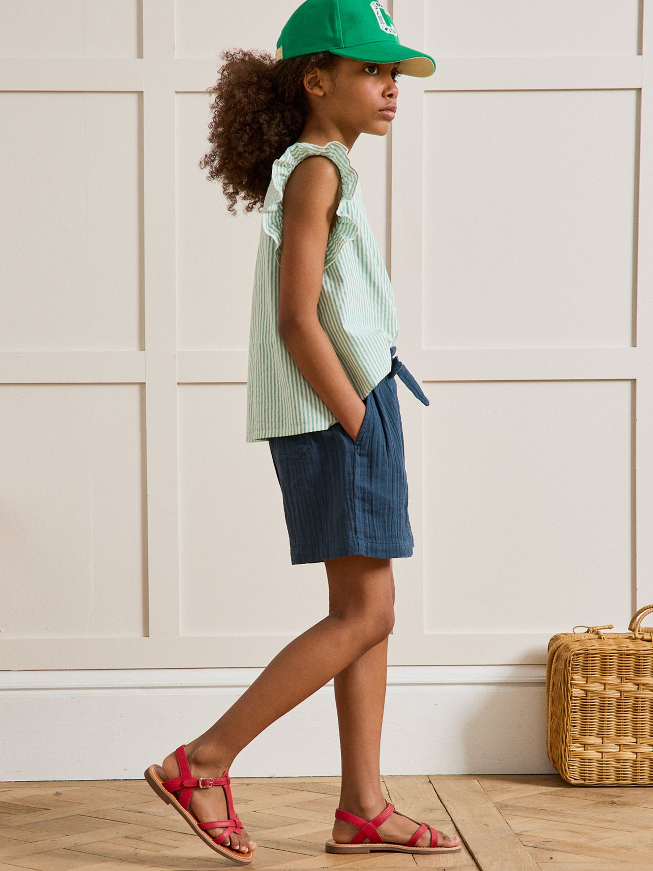 Mädchen-Shorts aus Bio-Baumwollgaze