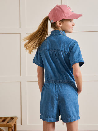 Mädchen-Kurzoverall aus Denim