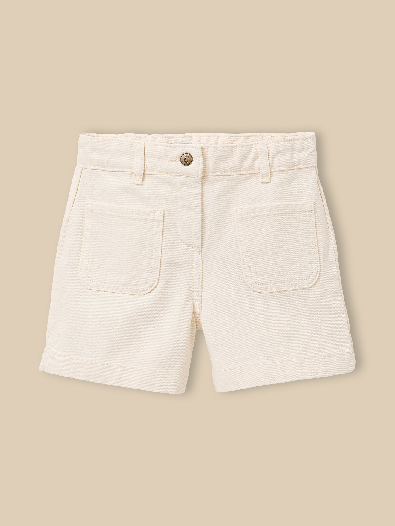 Short Fille denim couleur
