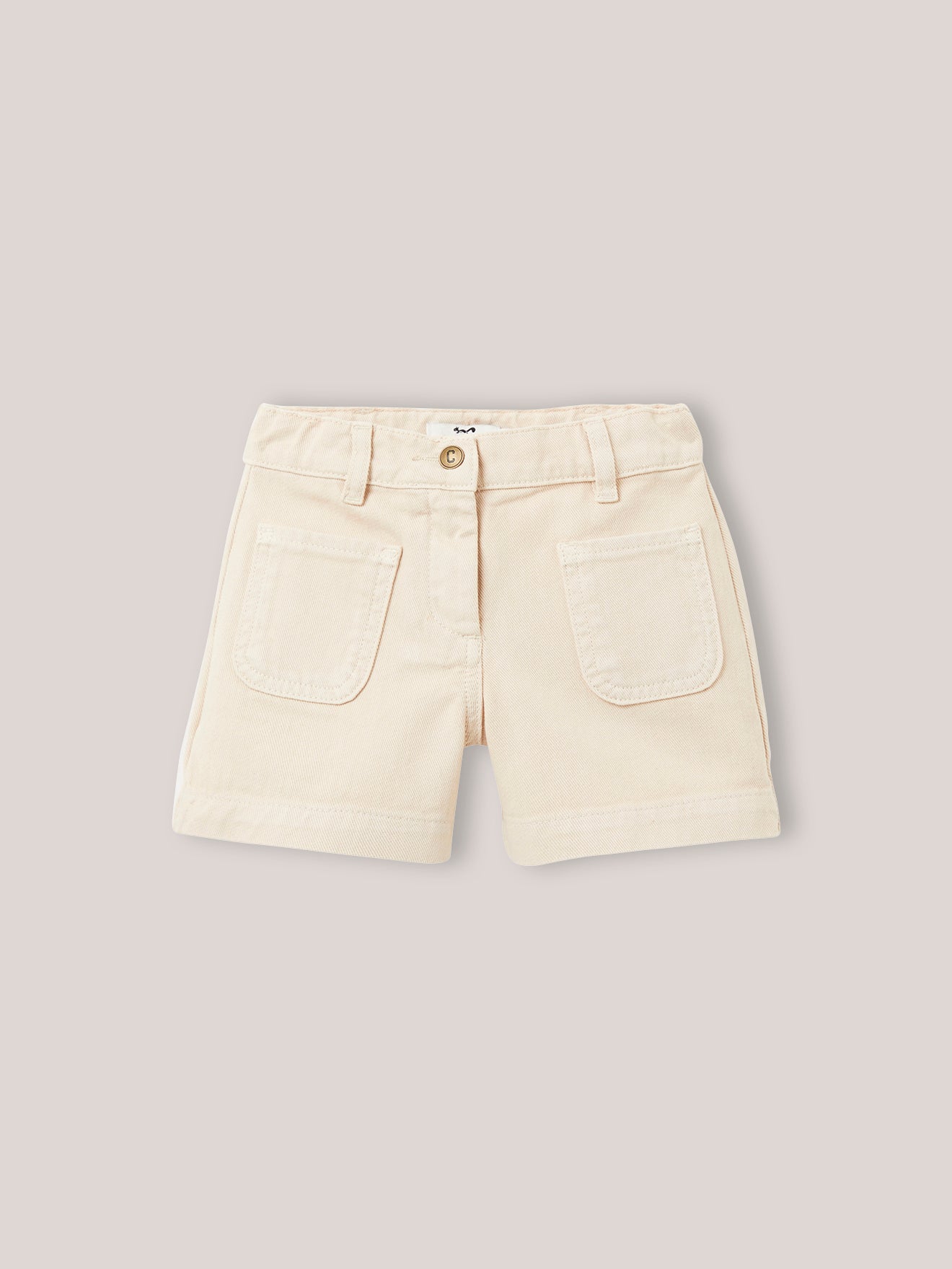 Short Fille denim couleur