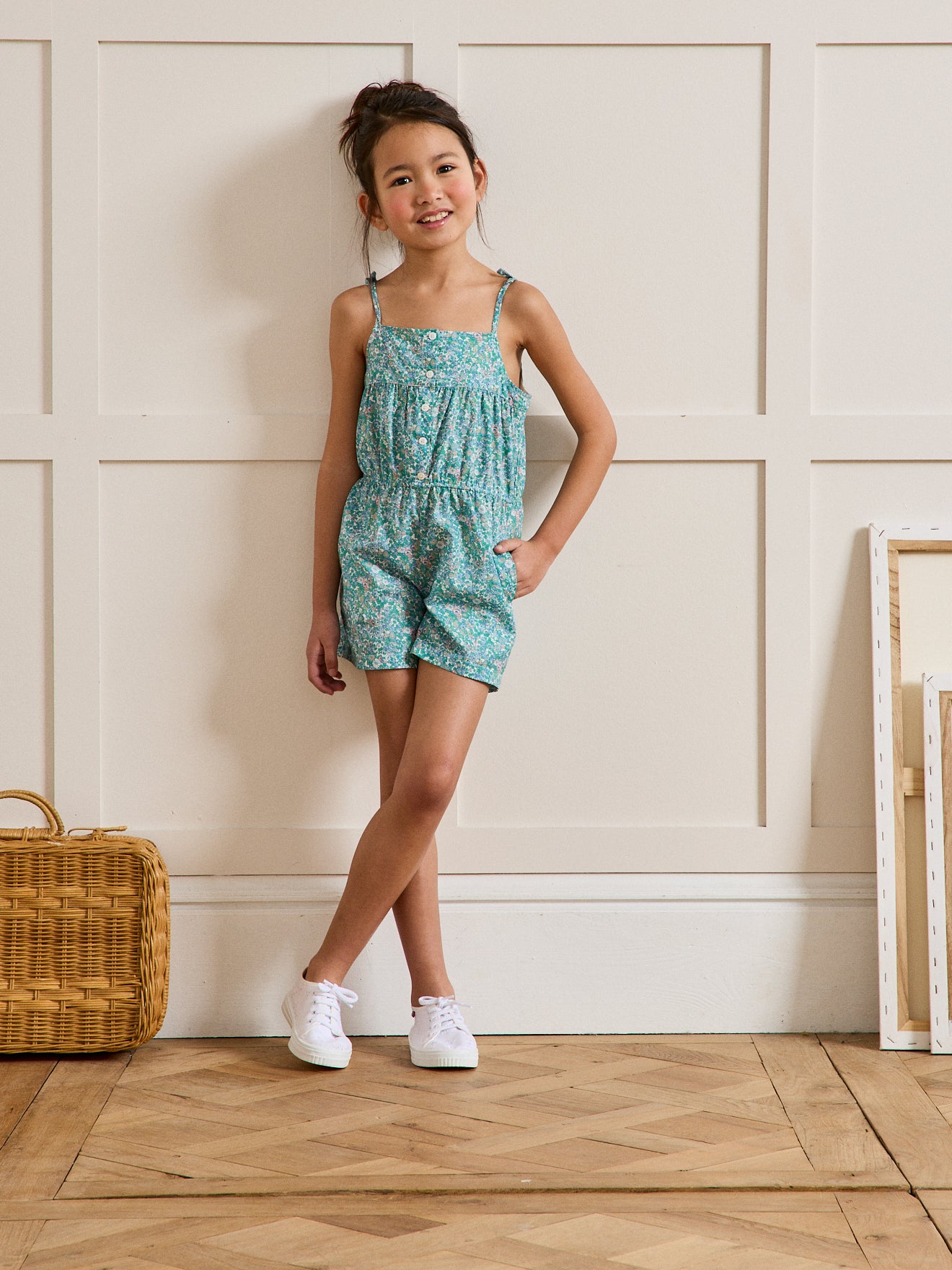 Mädchen-Overall aus Liberty®-Stoff « Harriet »