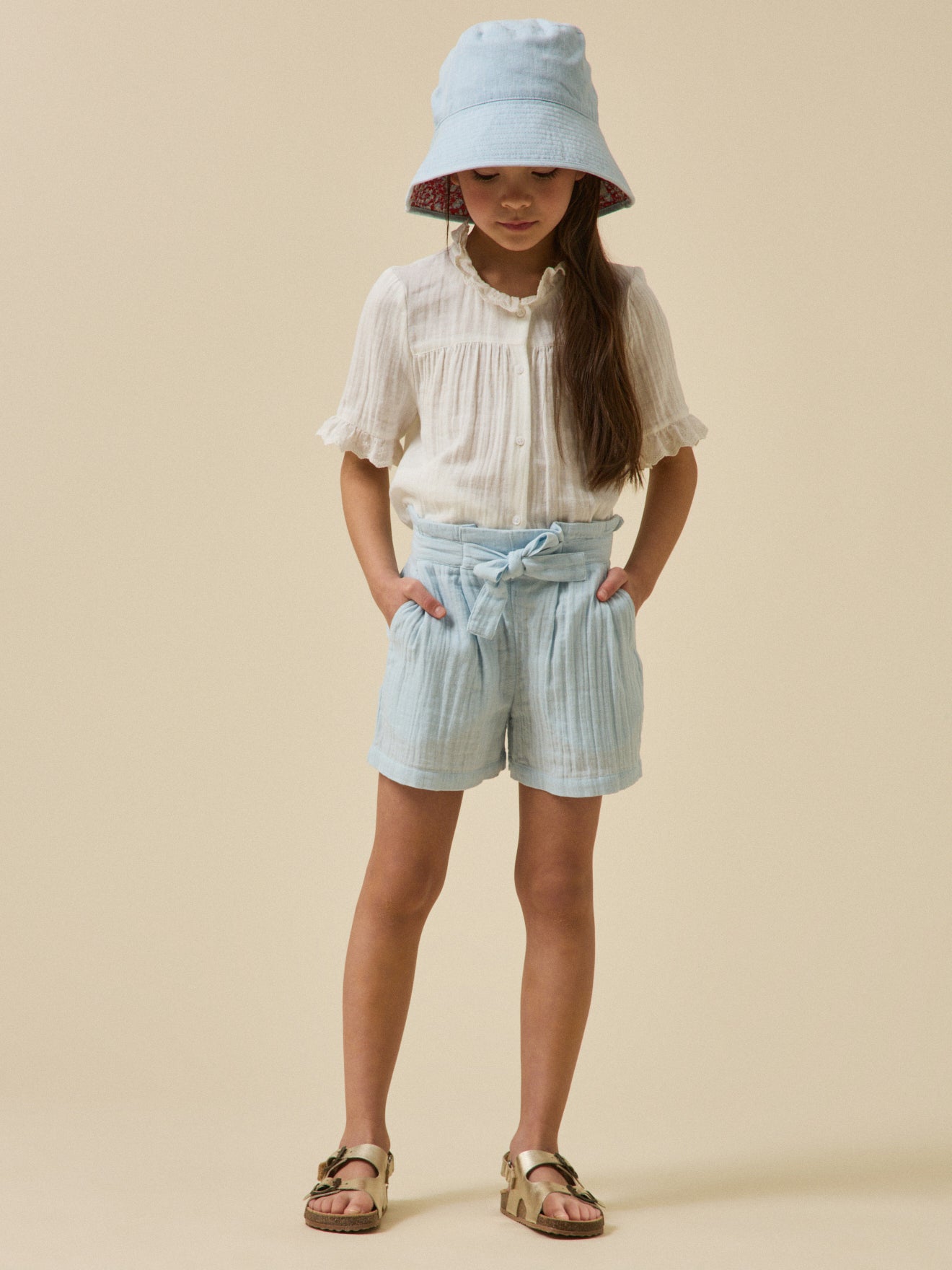 Mädchen-Shorts aus Baumwolllgaze – Kollektion « Junior »