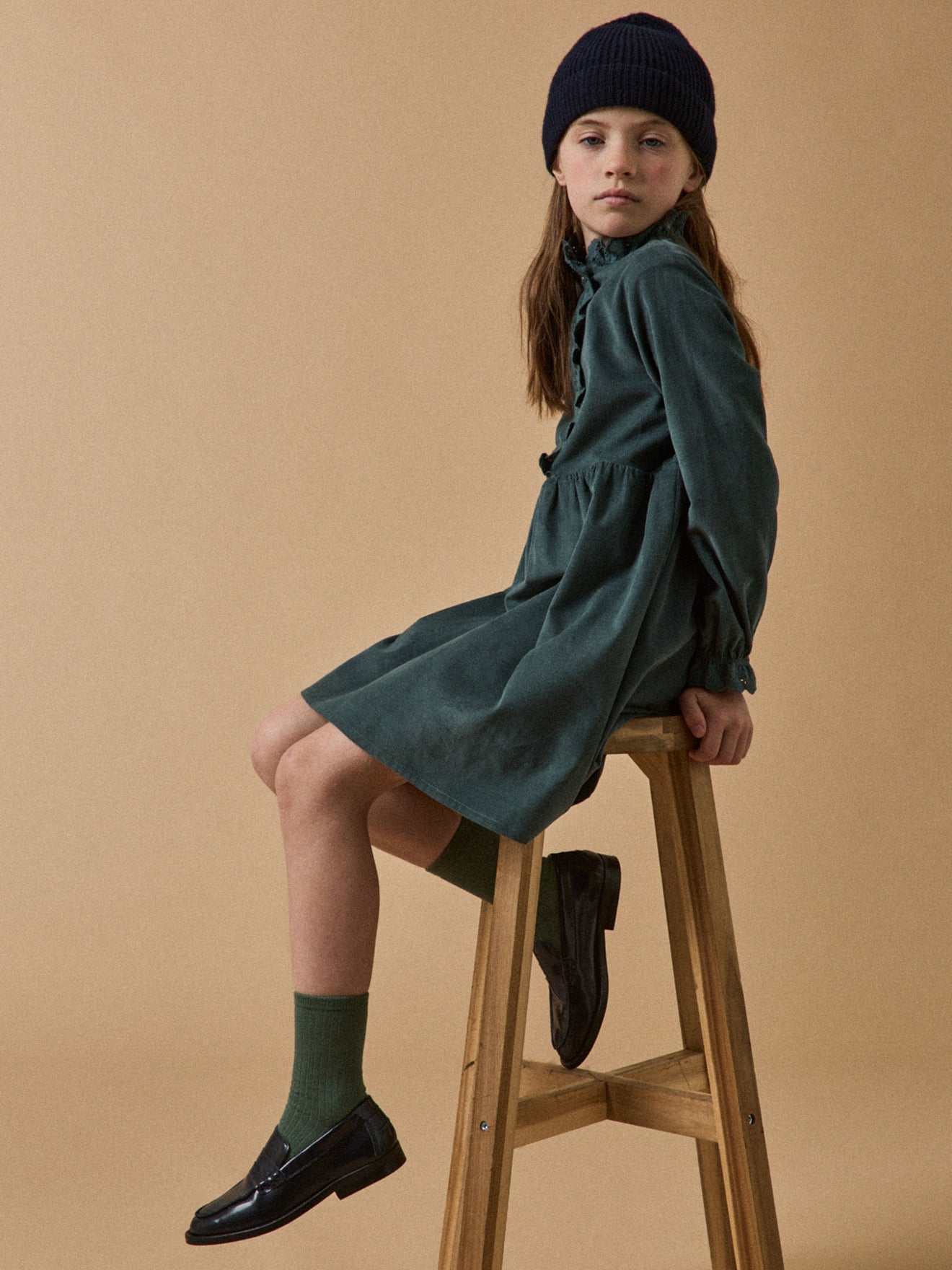 Mädchenkleid aus Velours