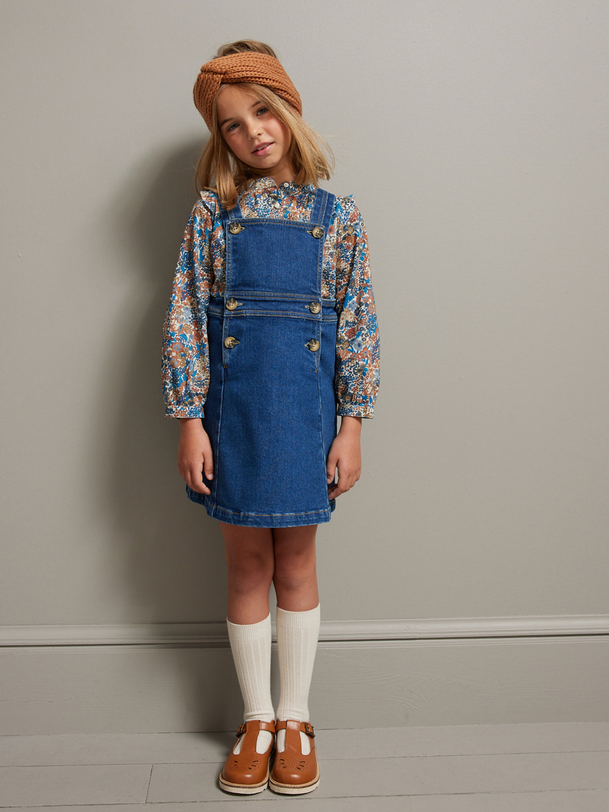 Mädchen-Latzkleid aus Denim
