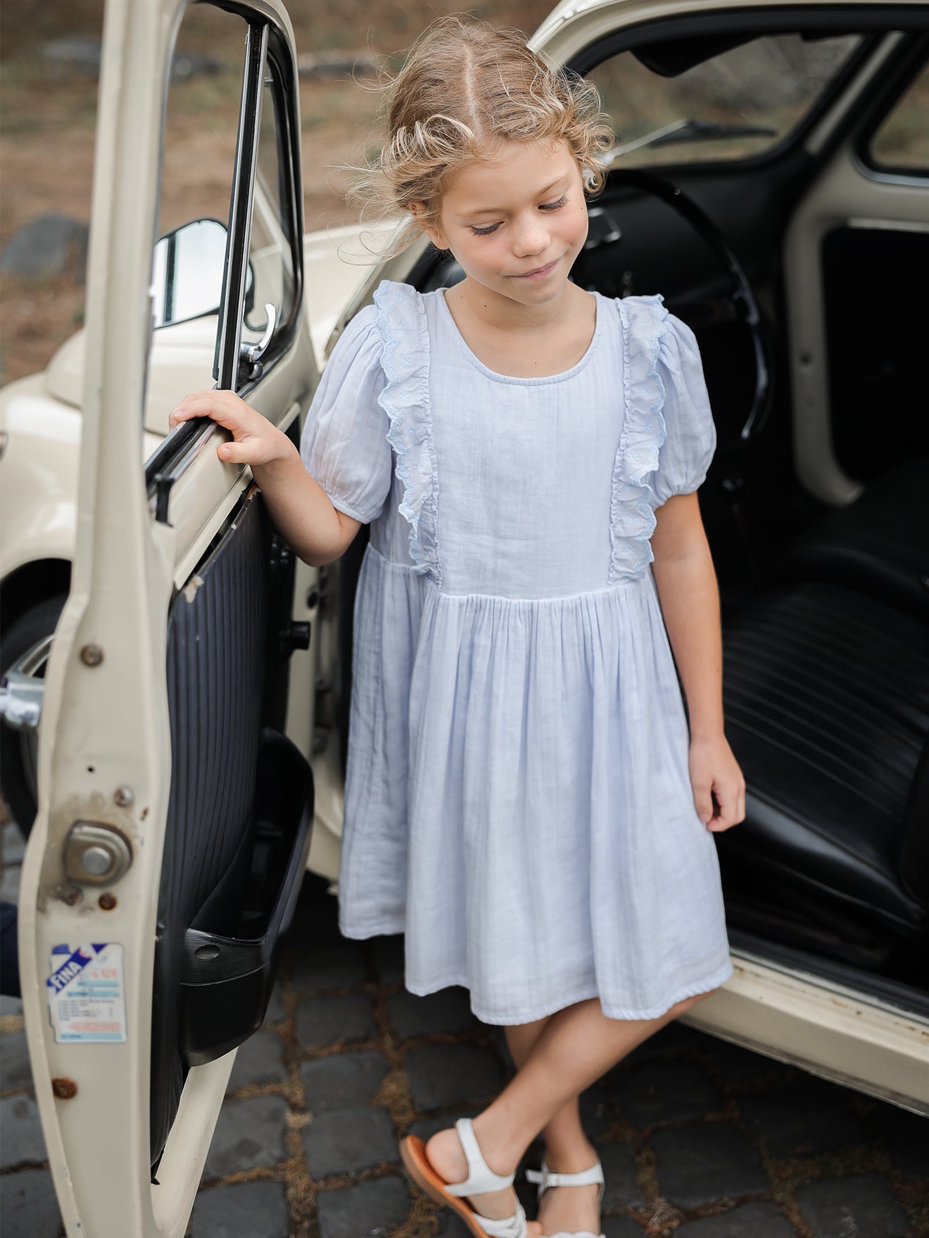 Robe Fille en gaze de coton biologique