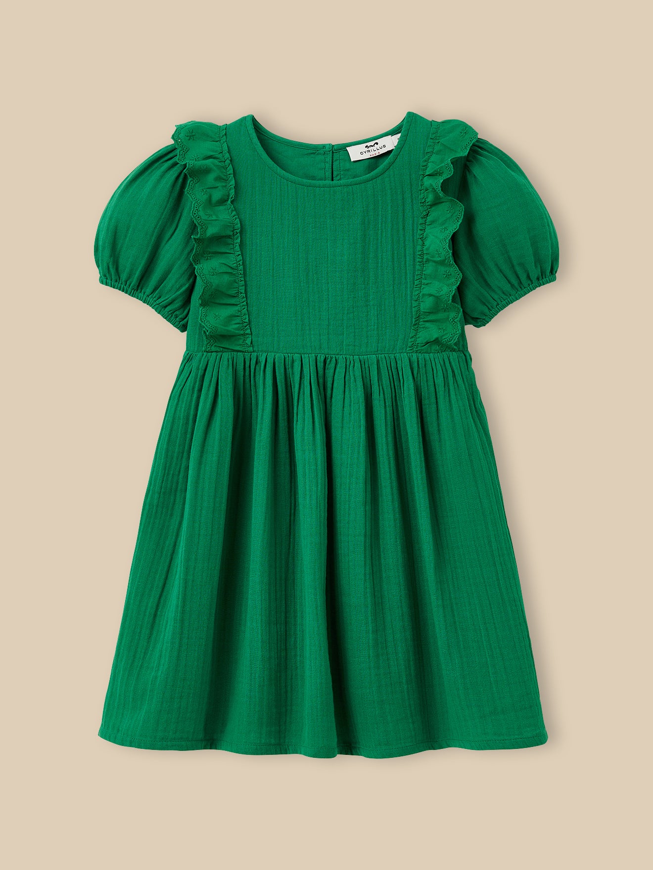 Mädchenkleid aus Bio-Baumwollgaze