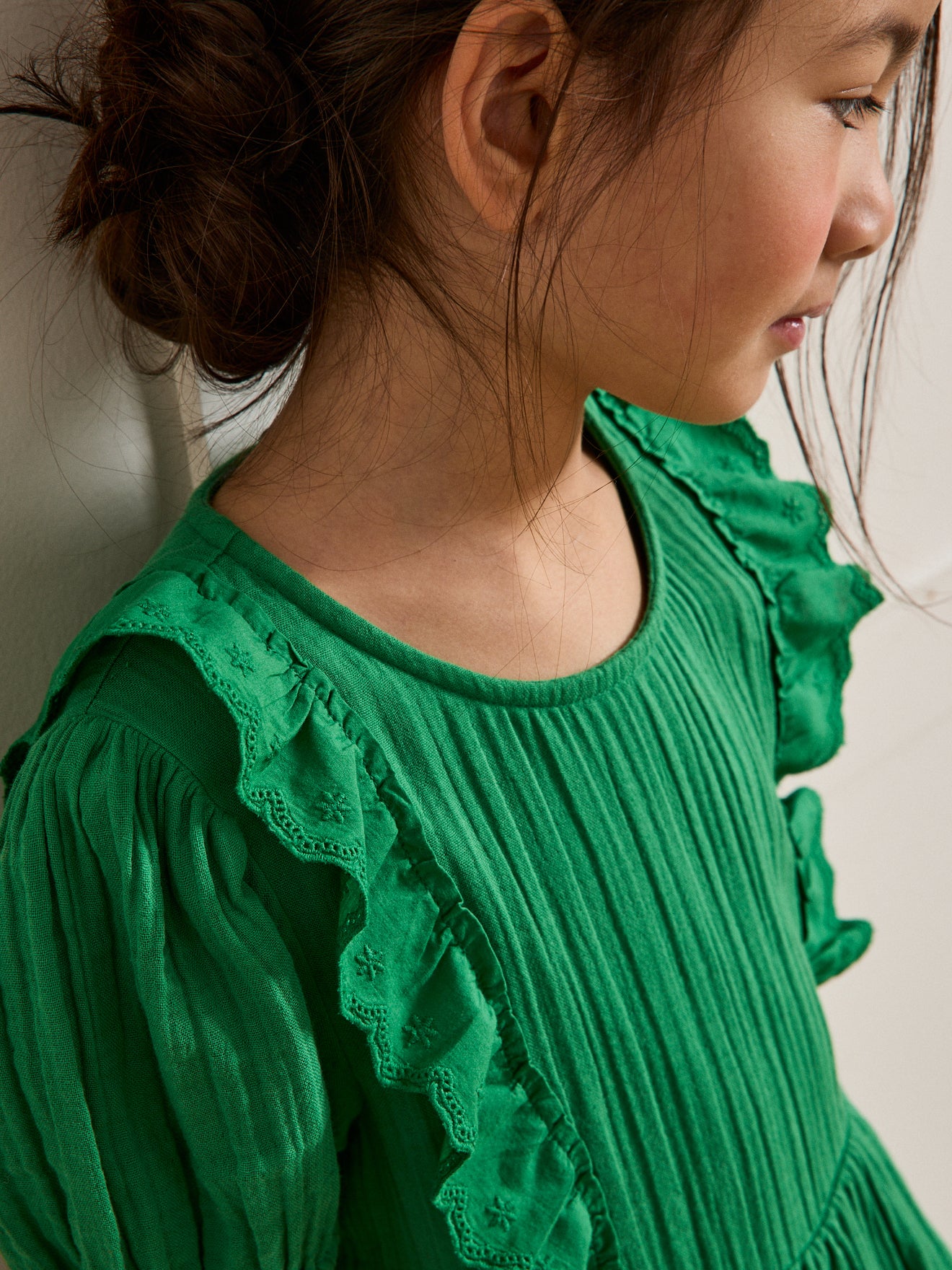 Mädchenkleid aus Bio-Baumwollgaze