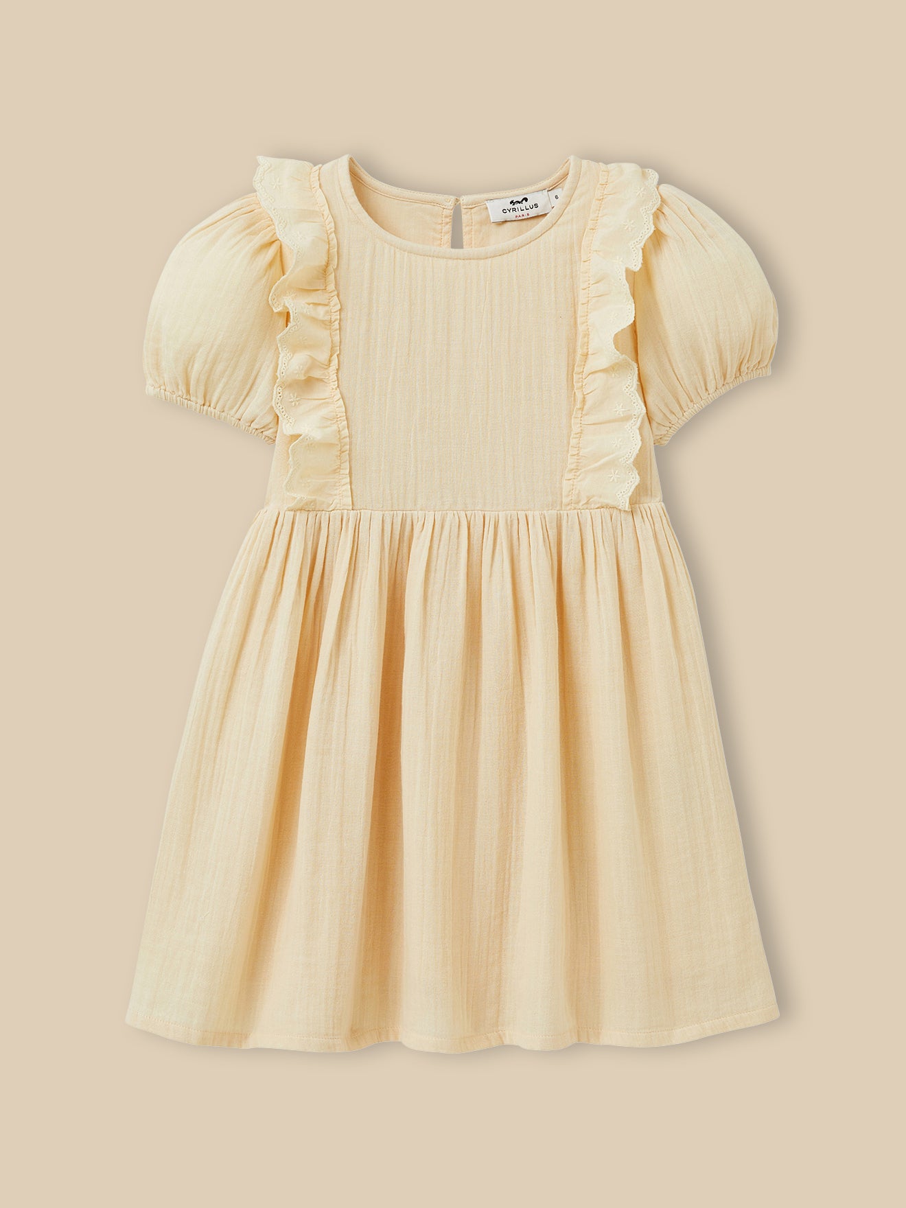 Mädchenkleid aus Bio-Baumwollgaze