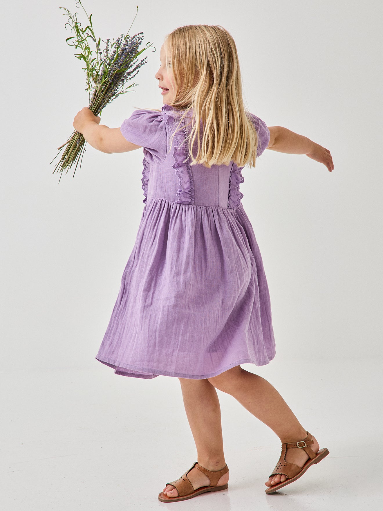 Mädchenkleid aus Bio-Baumwollgaze