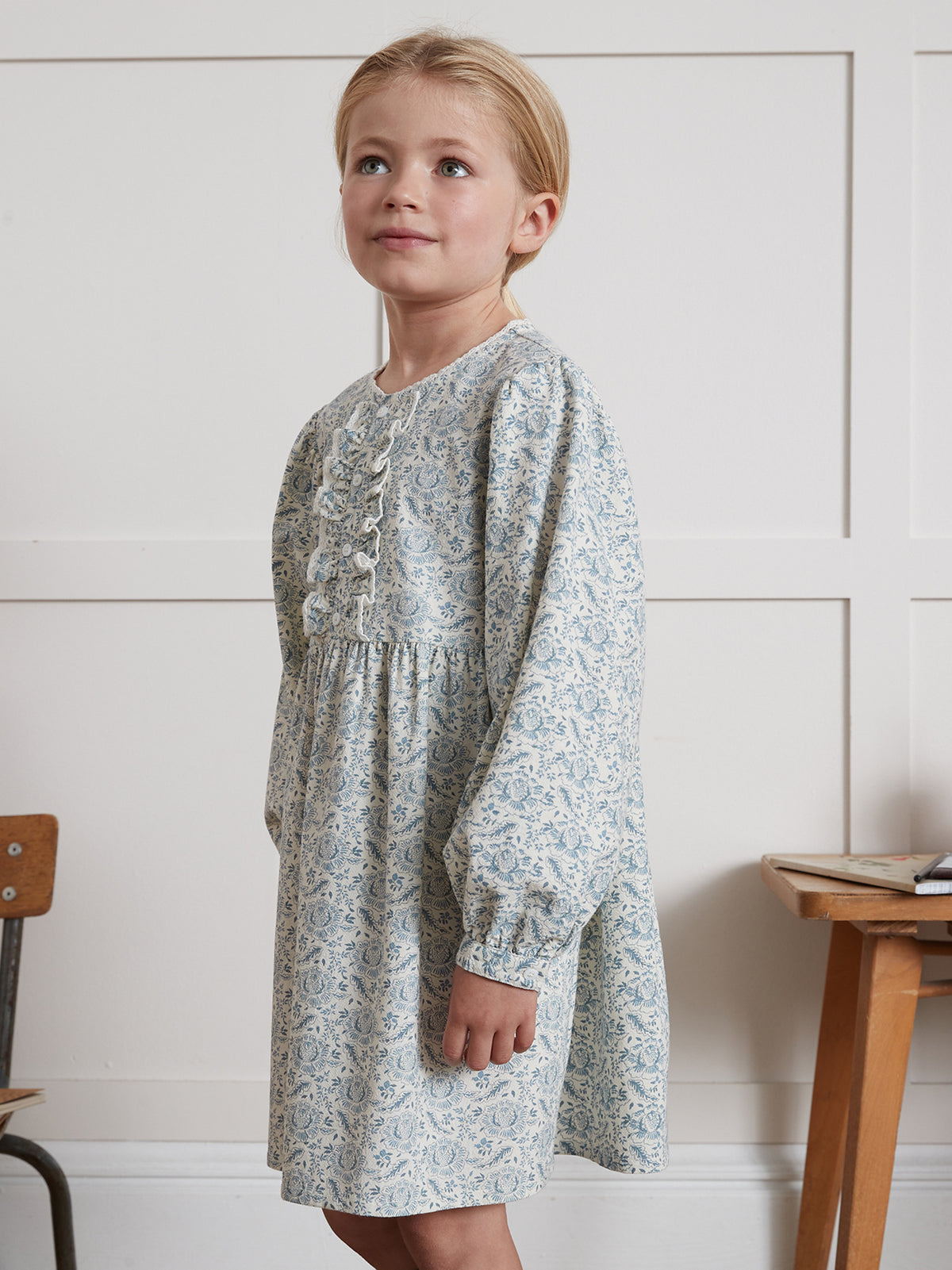 Robe en crêpe Fille imprimé Géraldine