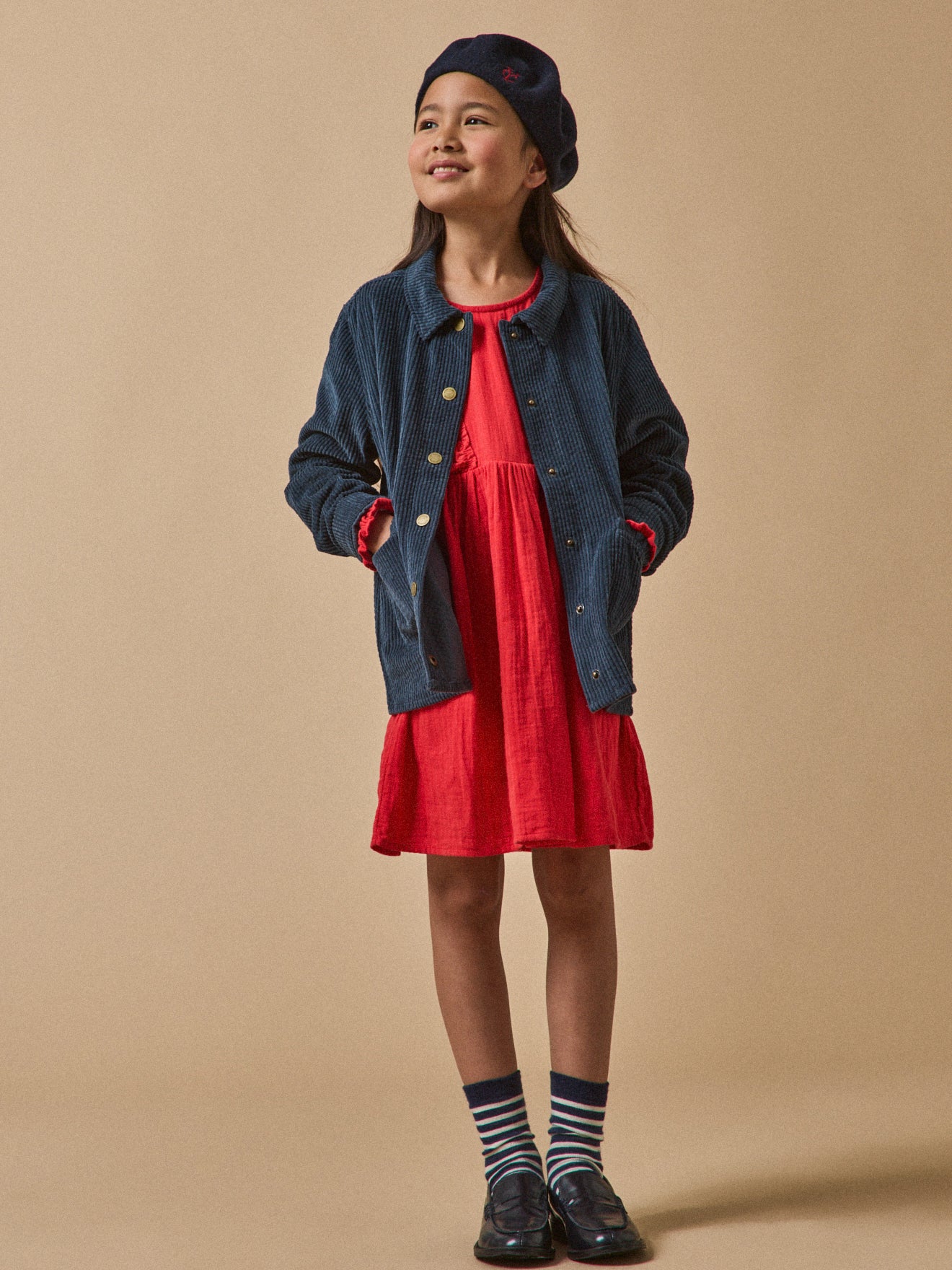 Mädchenkleid aus Baumwoll-Gaze